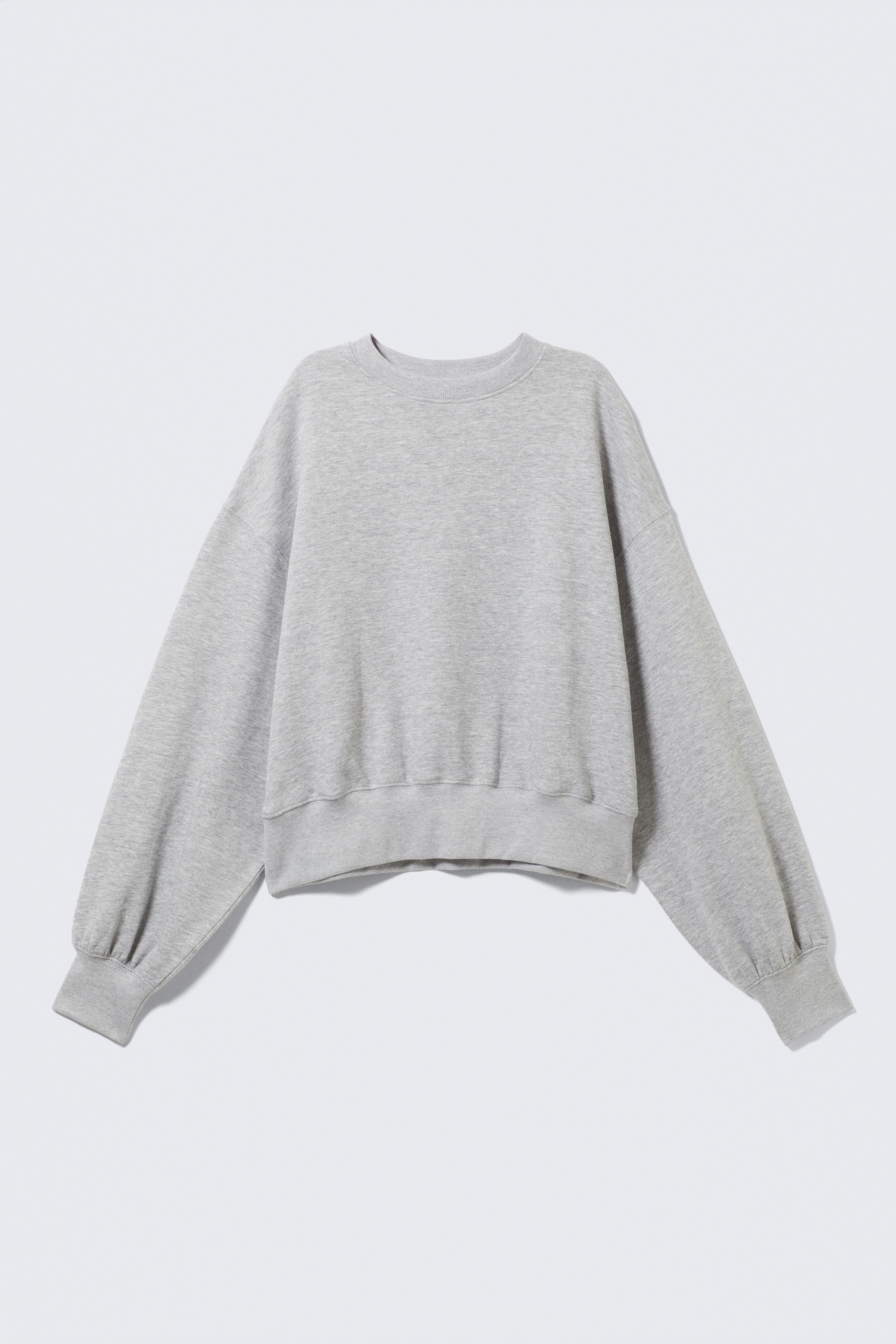 Oversized Crewneck Sweatshirt - Gråmeleret