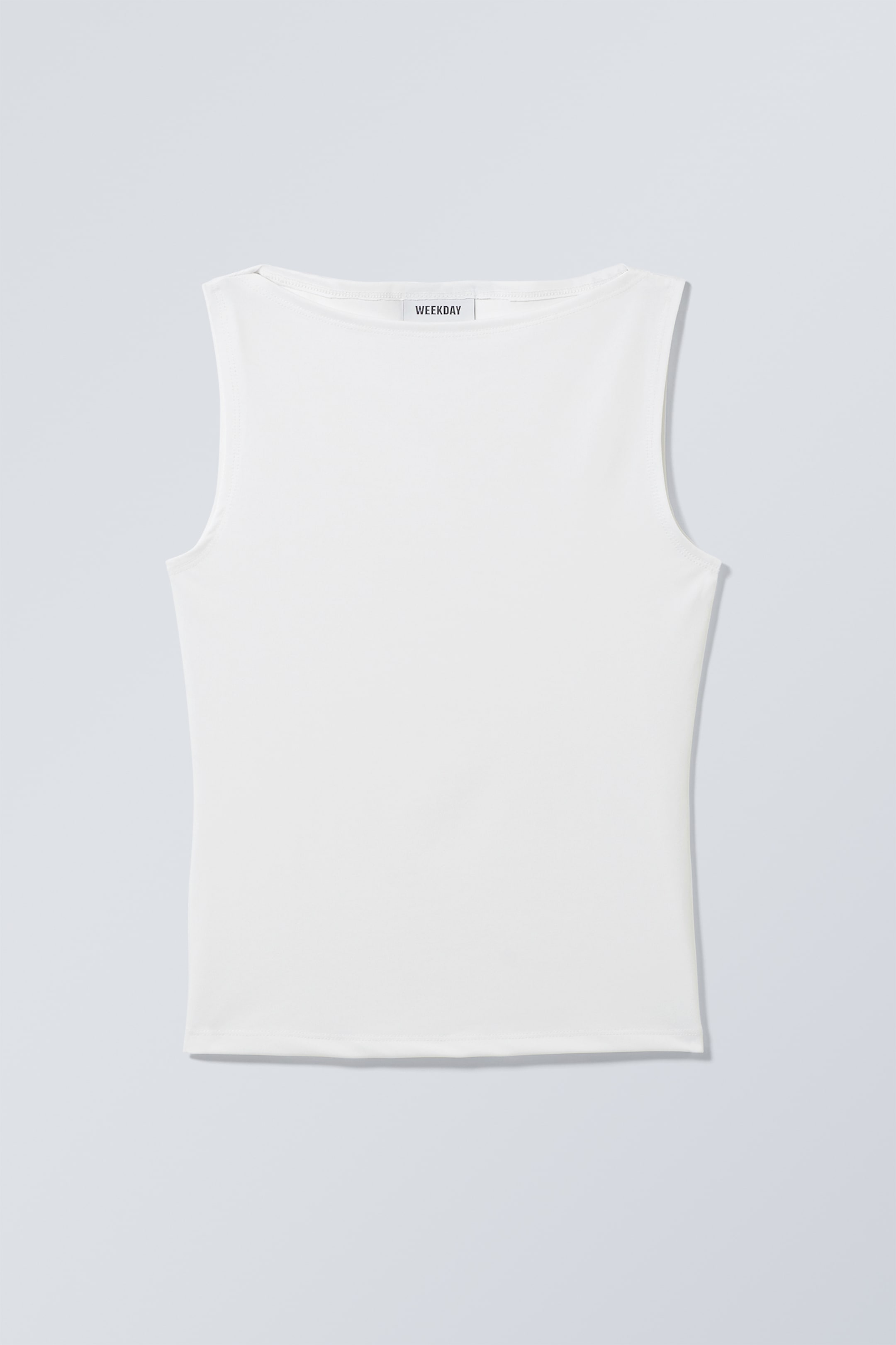 Annie Sleeveless Boat-Neck Top - White - Ladies | H&M GB