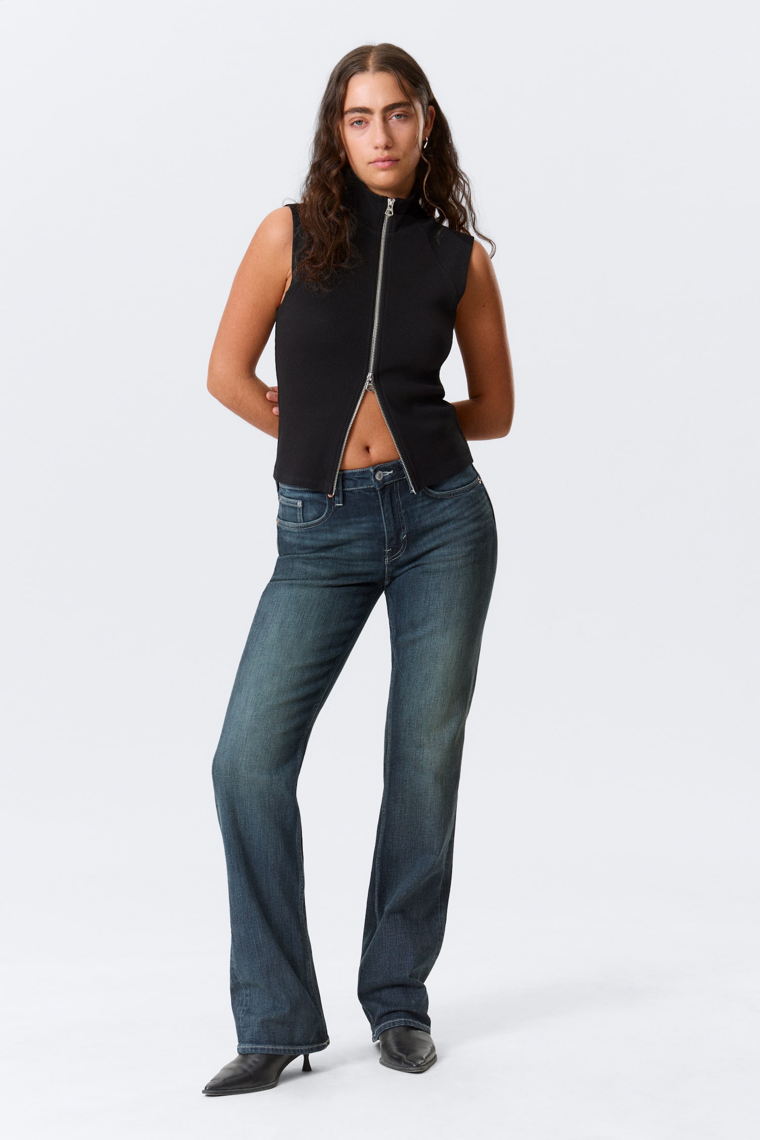 Tension Mid Rise Slim Bootcut Leg Jeans - Deep Ocean Blue – mørkeblå/Kimberley Blue - Mellemblå/Perseus Blue - Medium Blue/Paloma Black - Sort/Thunder Blue - Mørkeblå - 1