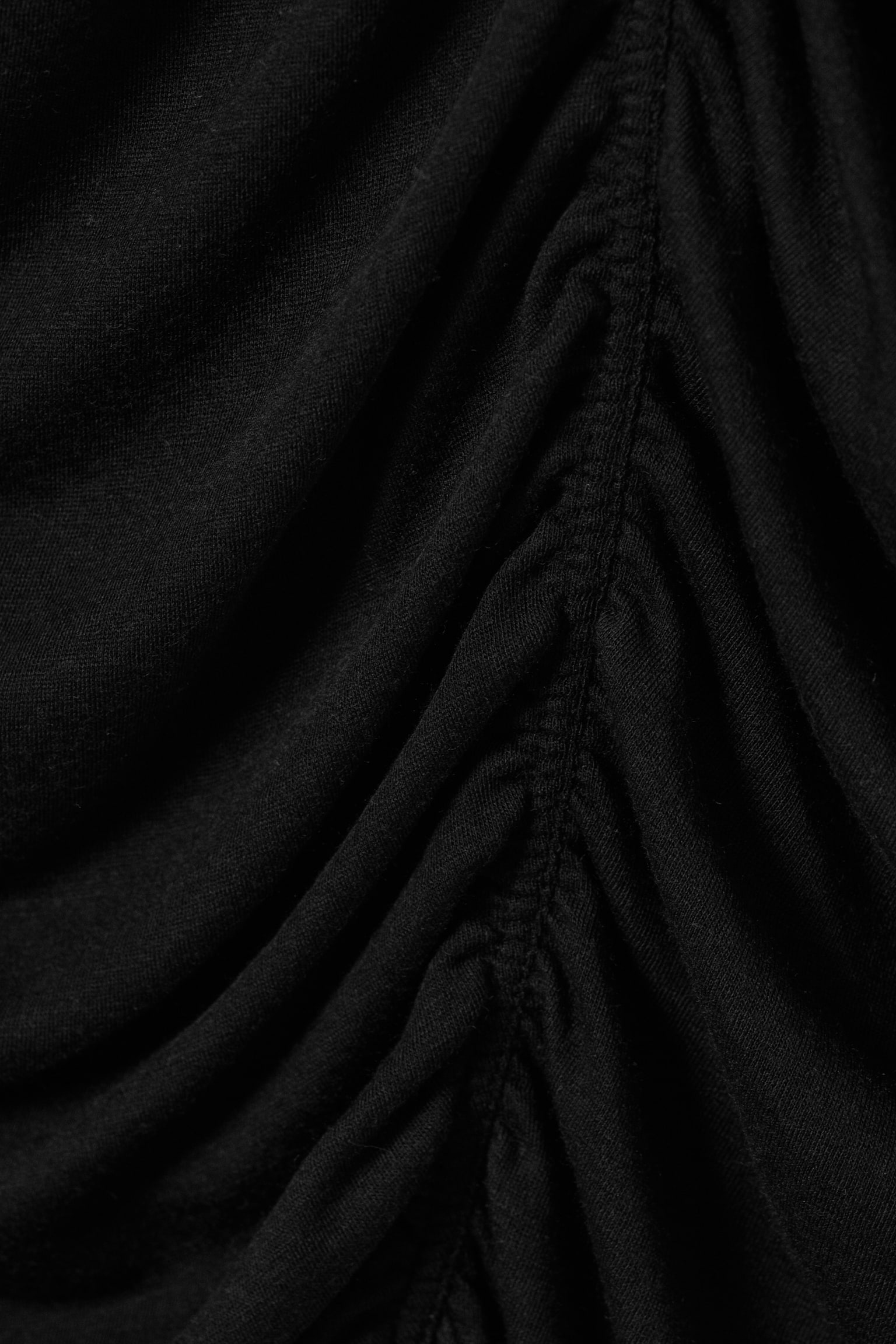 Gerafftes Longsleeve-Top - Schwarz/Flieder - 4