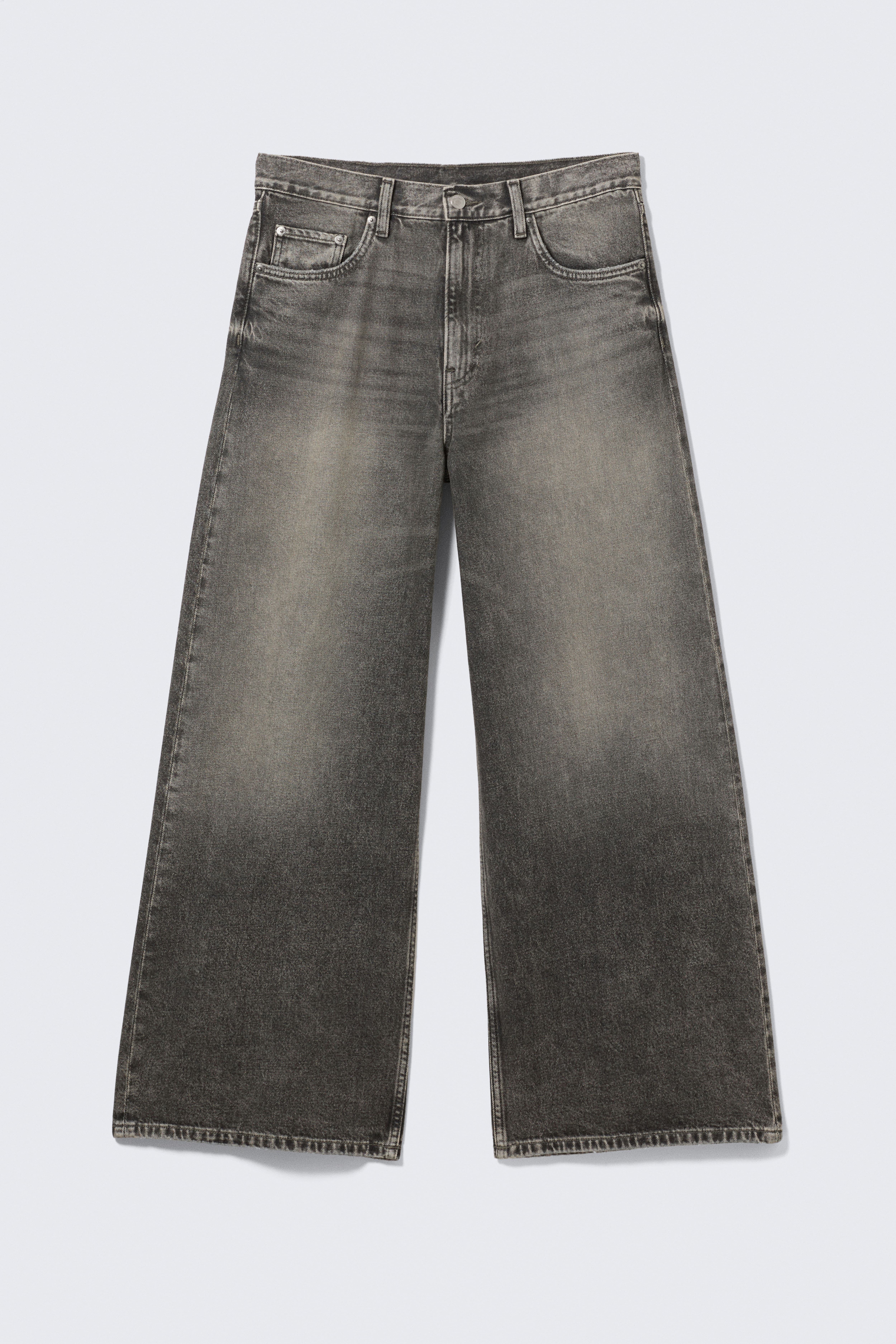 Solar Loose Wide Leg Unisex Jeans - Redondo Black - Gewaschen/Blue Horses - Mittelblau