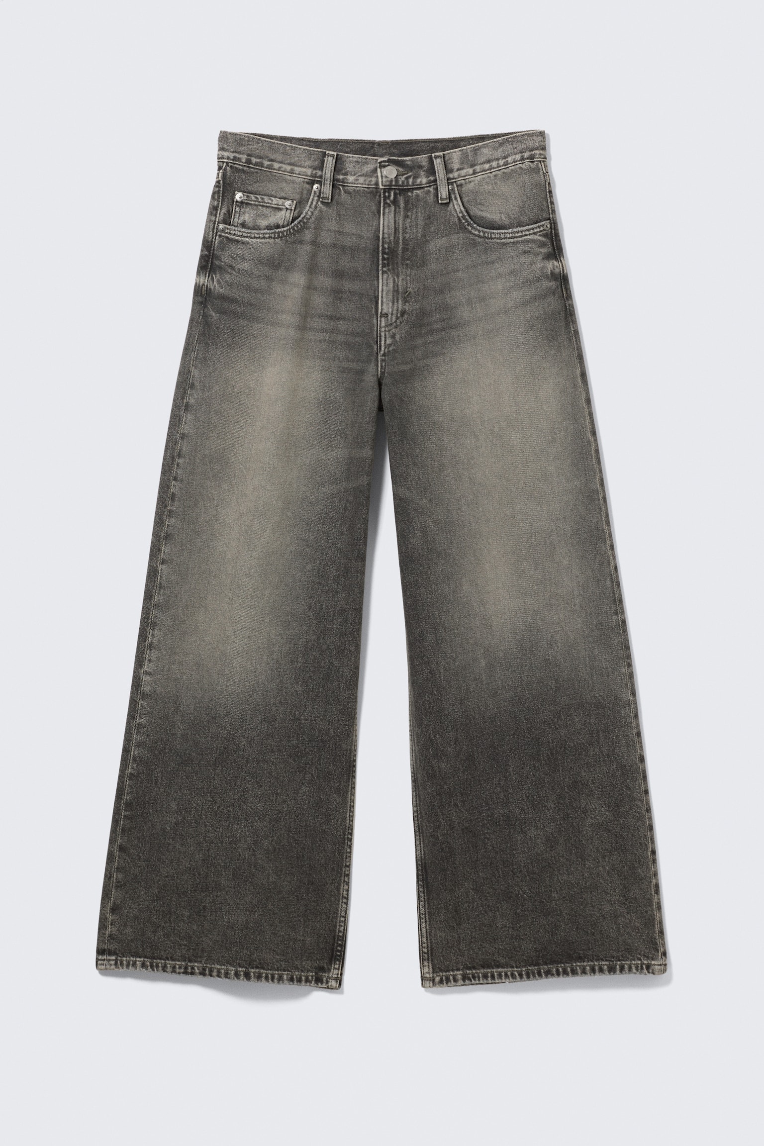 Solar Loose Wide Leg Unisex Jeans - Redondo Black - Washed Black/Blue Horses - Medium Blue/Blue Rinse – Donkerblauw - 2