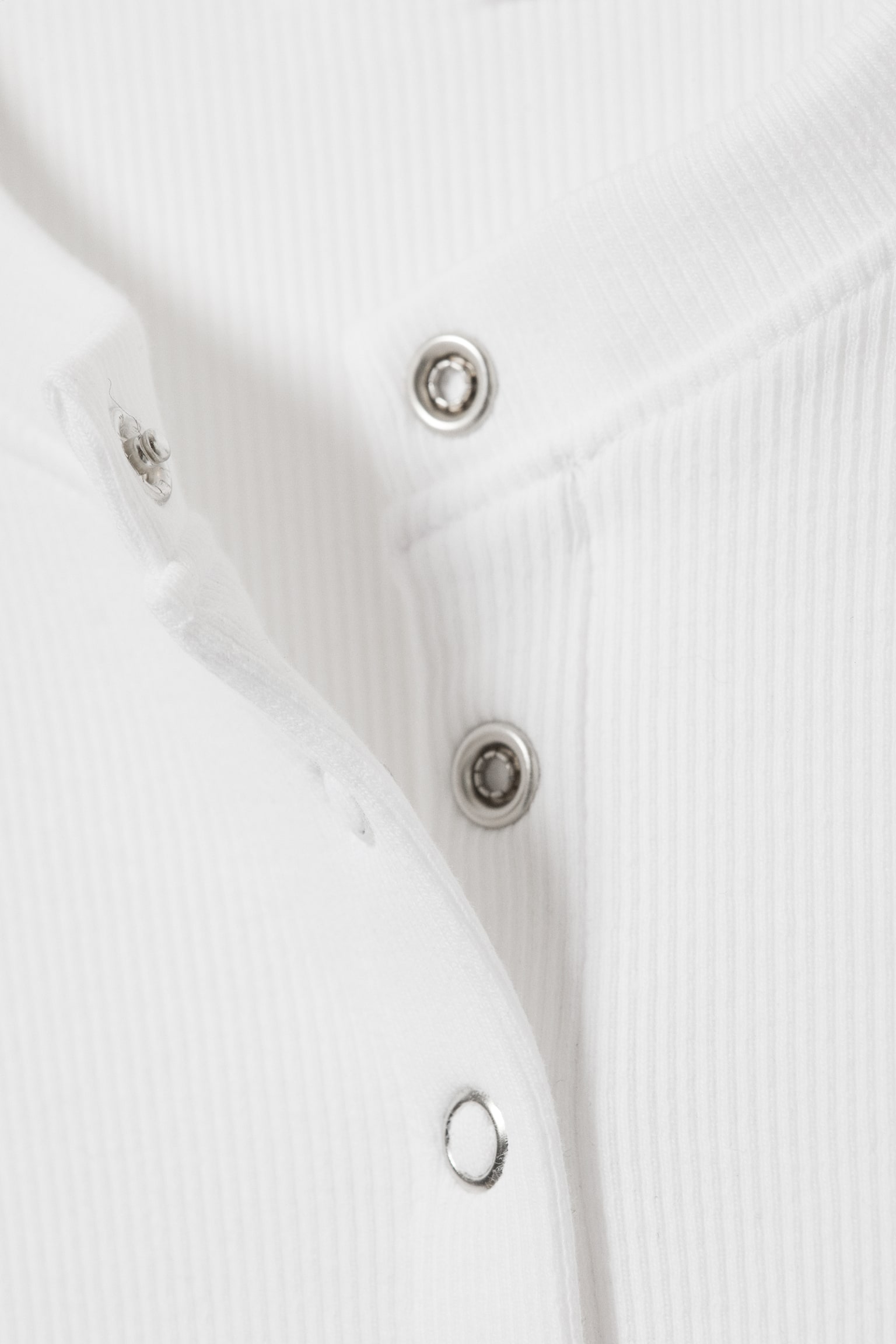 Cardigan a coste a maniche lunghe - Bianco/Nero - 5