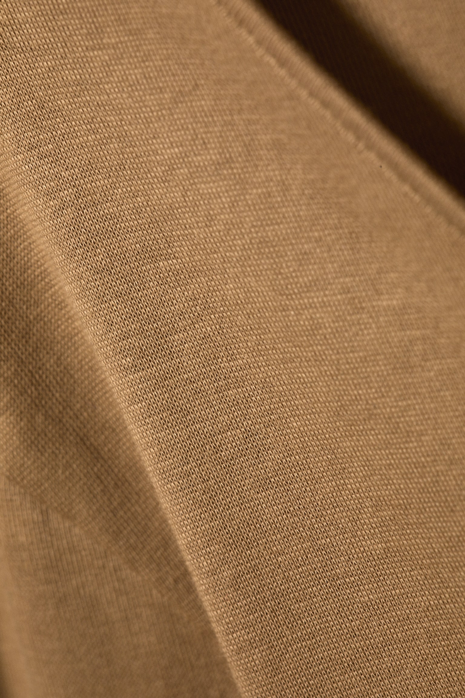 Slim V-nyakú hosszú ujjú felső - Sötét bézs/Törtfehér - 4