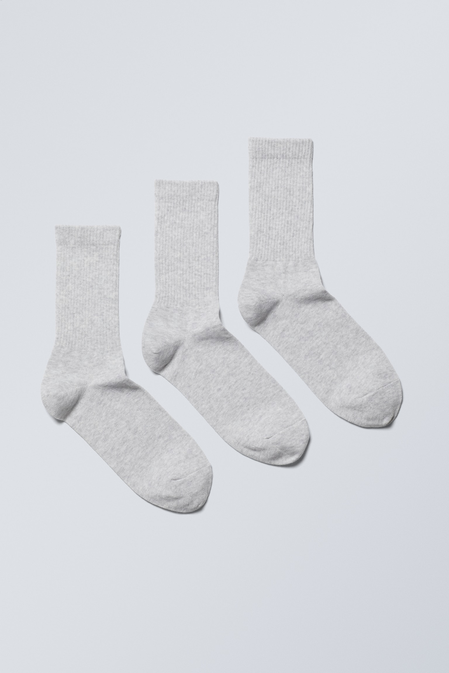 3-pack Sport Socks - Grey Melange