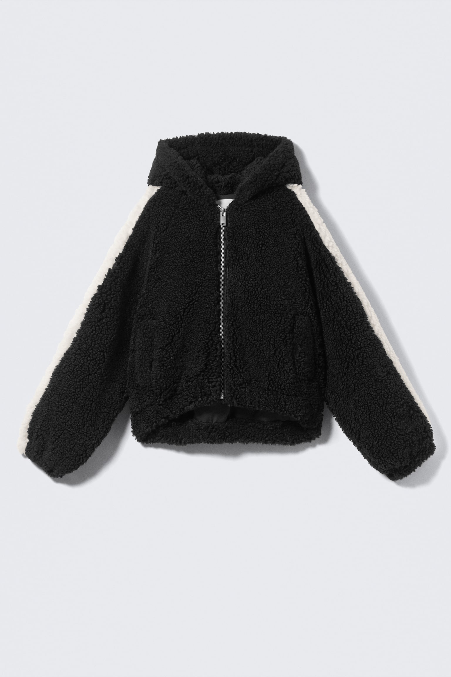 Knitted Hoodie - Zwart/Lila