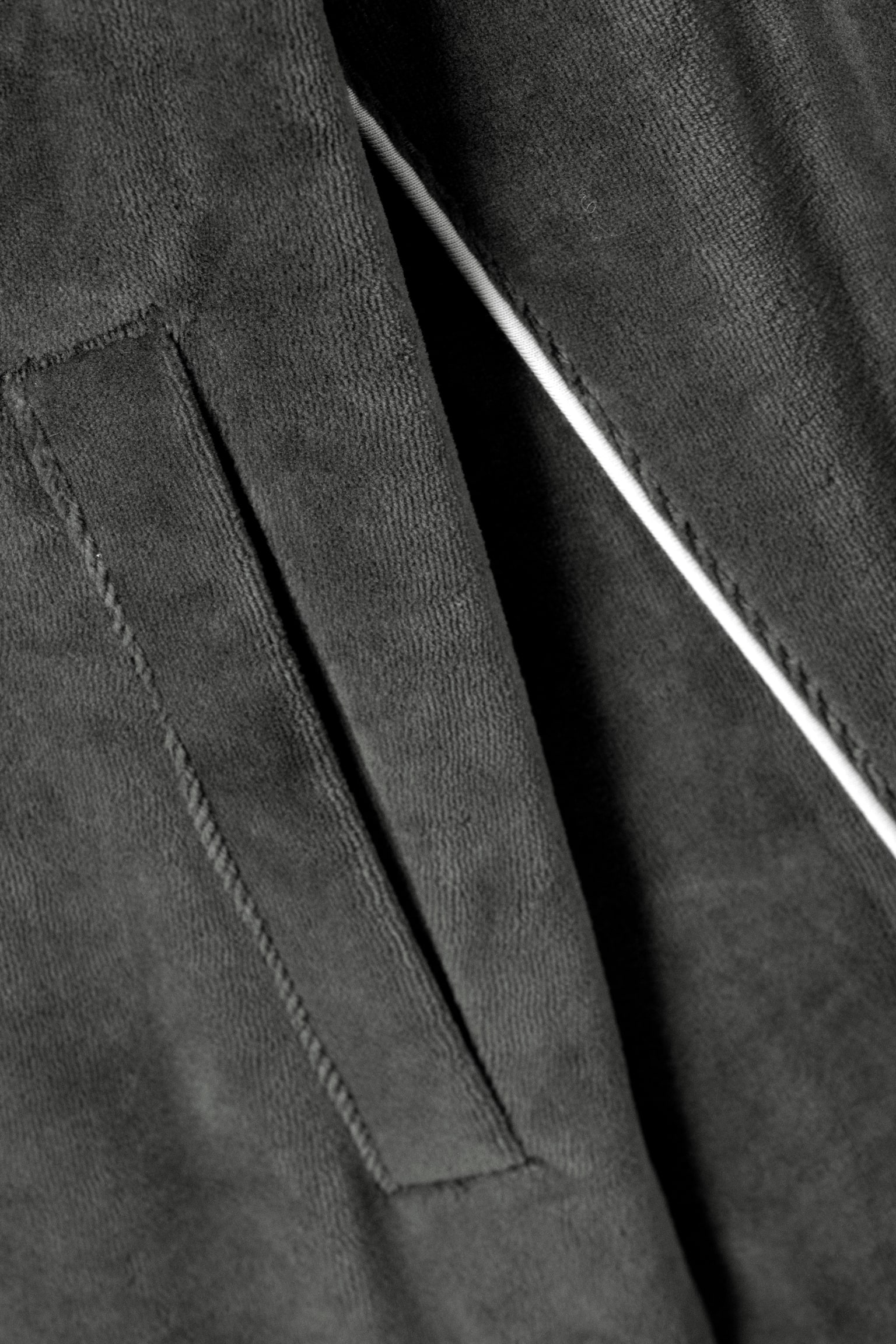 Giacca sportiva in velluto - Grigio scuro - 5