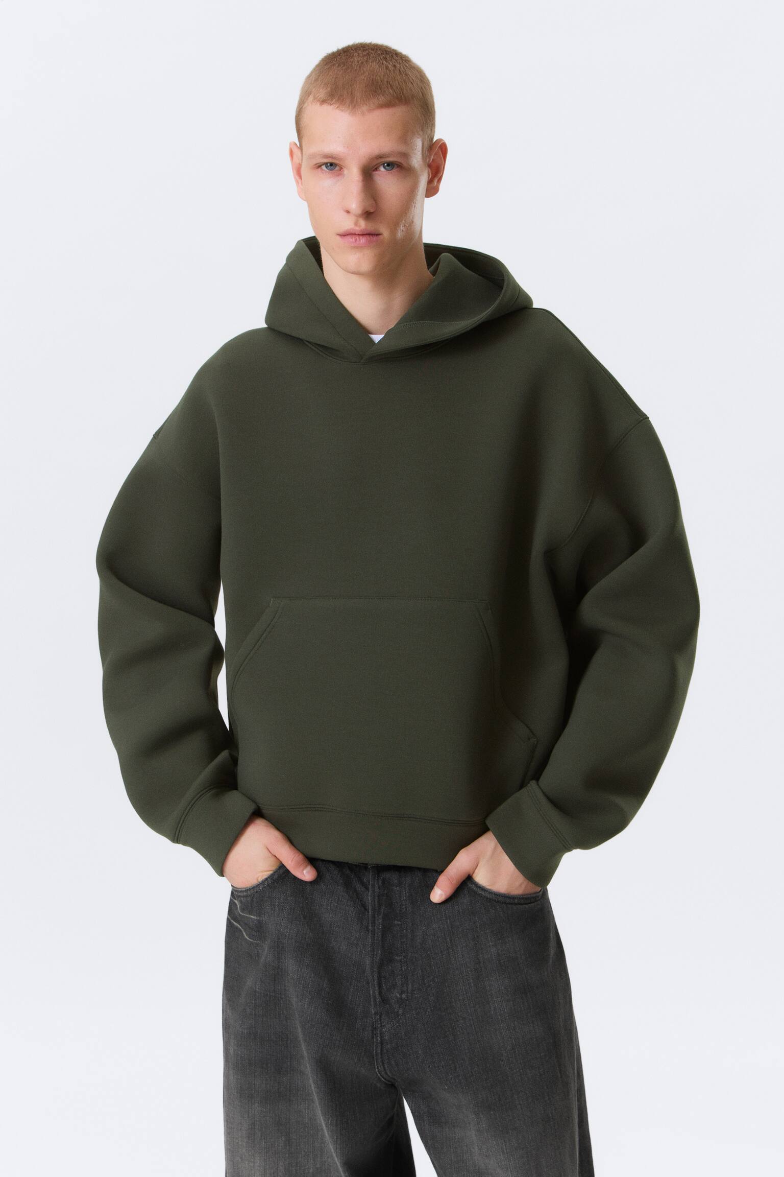 Felpa Simon in scuba con cappuccio - Dark Green/Grigio mélange/Nero/Grigio scuro/Burgundy - 6