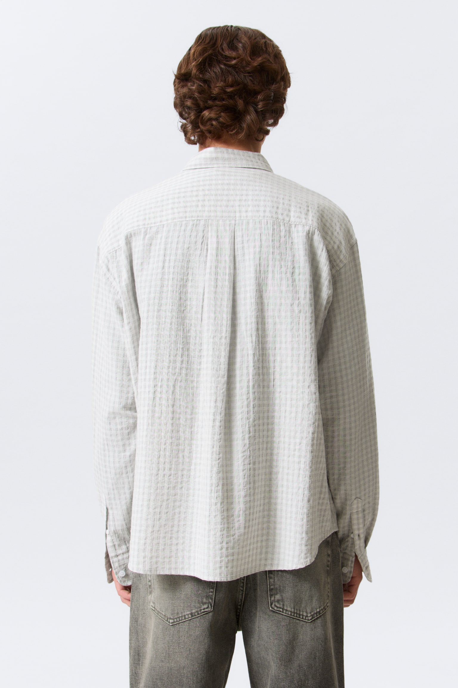 Camicia button-down - Grigio a quadri/Marrone scuro a quadri - 3