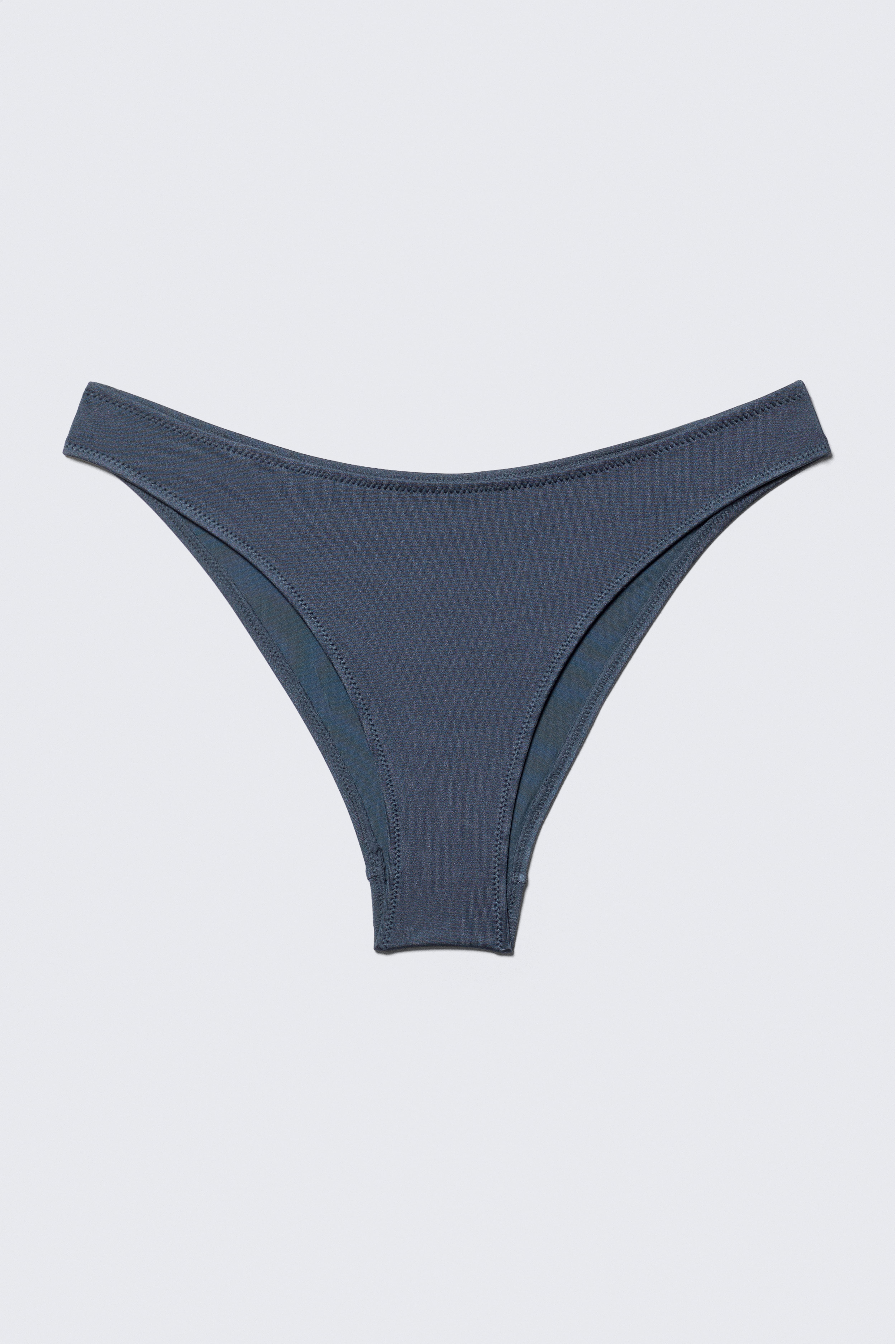 Bikinibroekje met ronde tailleband - Donkerblauw/Donkerbruin/Donkerbruin