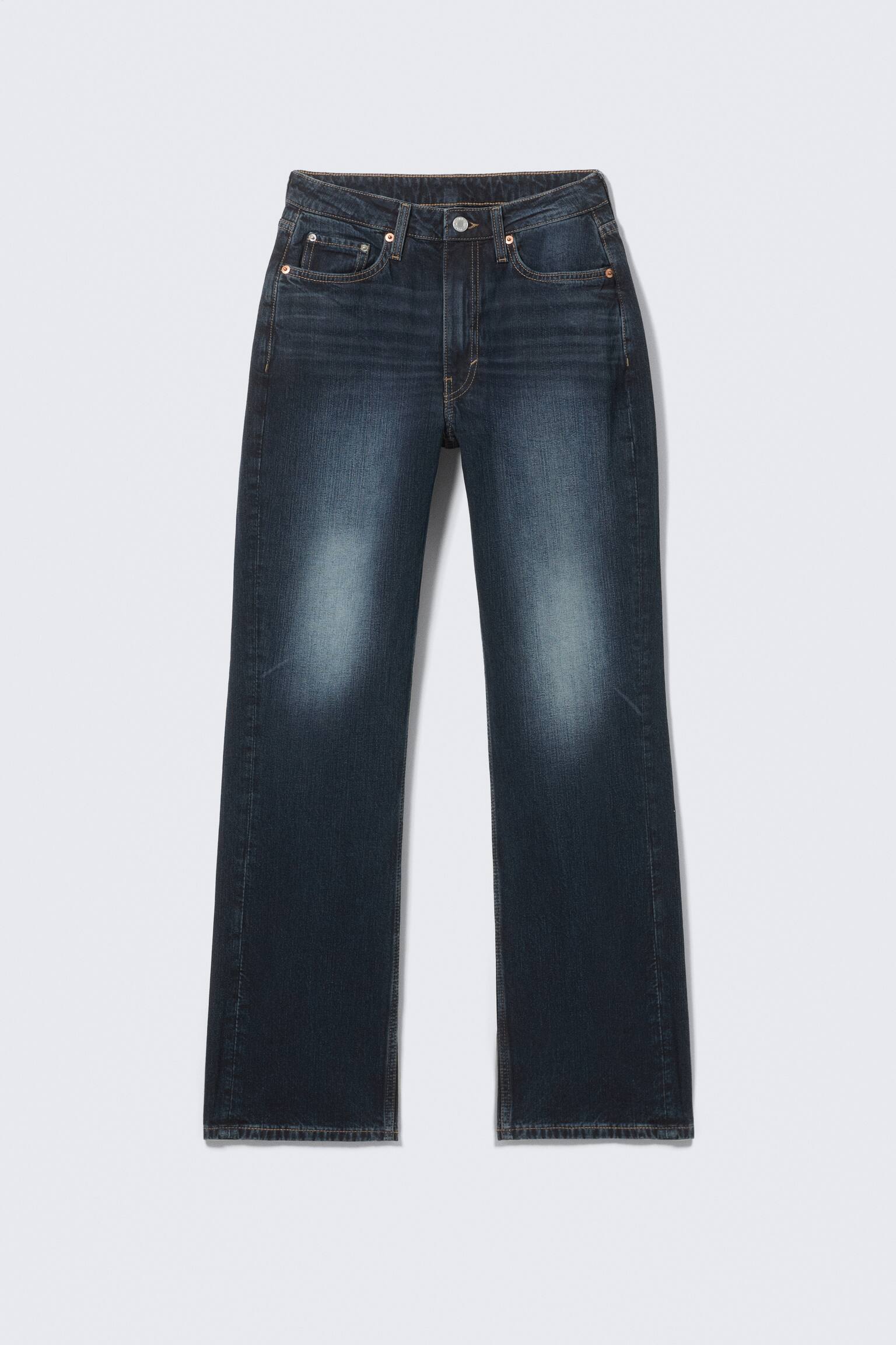 Resolute buet normal jeans med høyt liv, rette ben - Angel Blue - Mørk Blå/Second Blue - Mellomblå/Tuned Black – svart/Blue Rinse – mørkeblå/Dream Blue – lyseblå