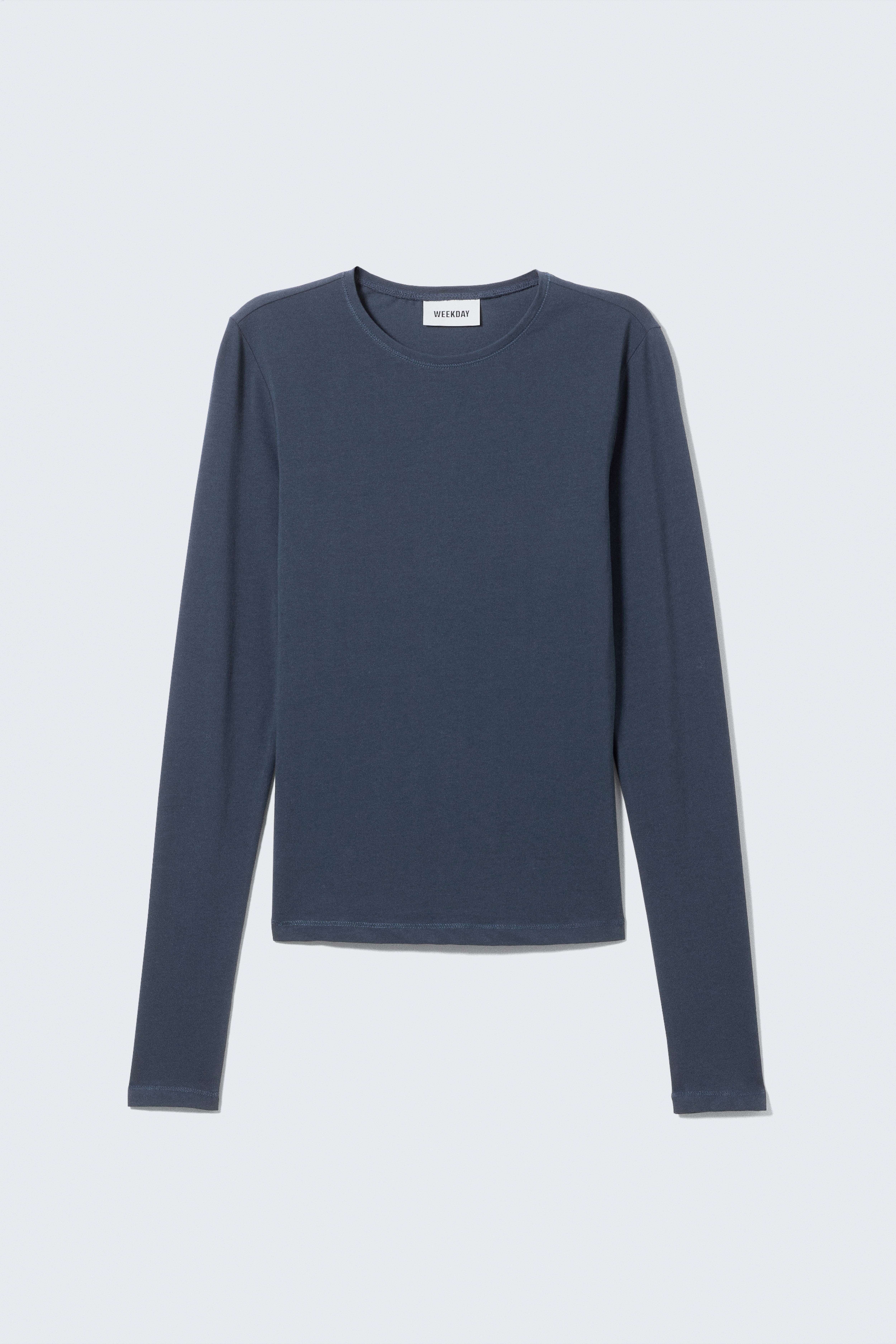 Slim Fitted Long Sleeve - Dark Dusty Blue/Dark Brown/White/Black/Sötét lila/Sötét khakizöld