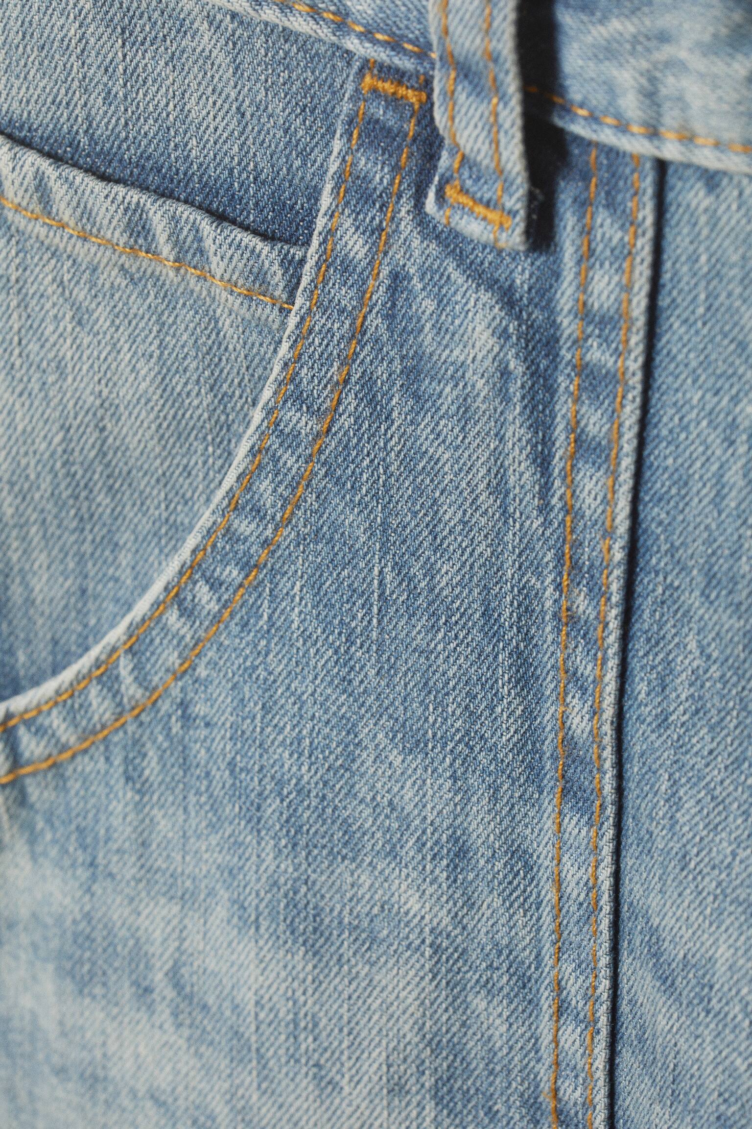Dunno Unisex Low Rise Loose Barrel Leg Jeans - Cloudy Blue - Mittelblau/Black Rinse - Schwarz/02 Blue - Mittelblau - 5