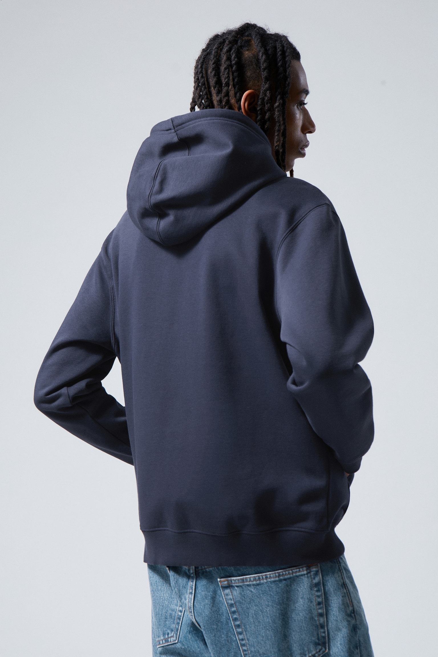 Standard Midweight Zip Hoodie - Dark Blue/Grey/Black - 4