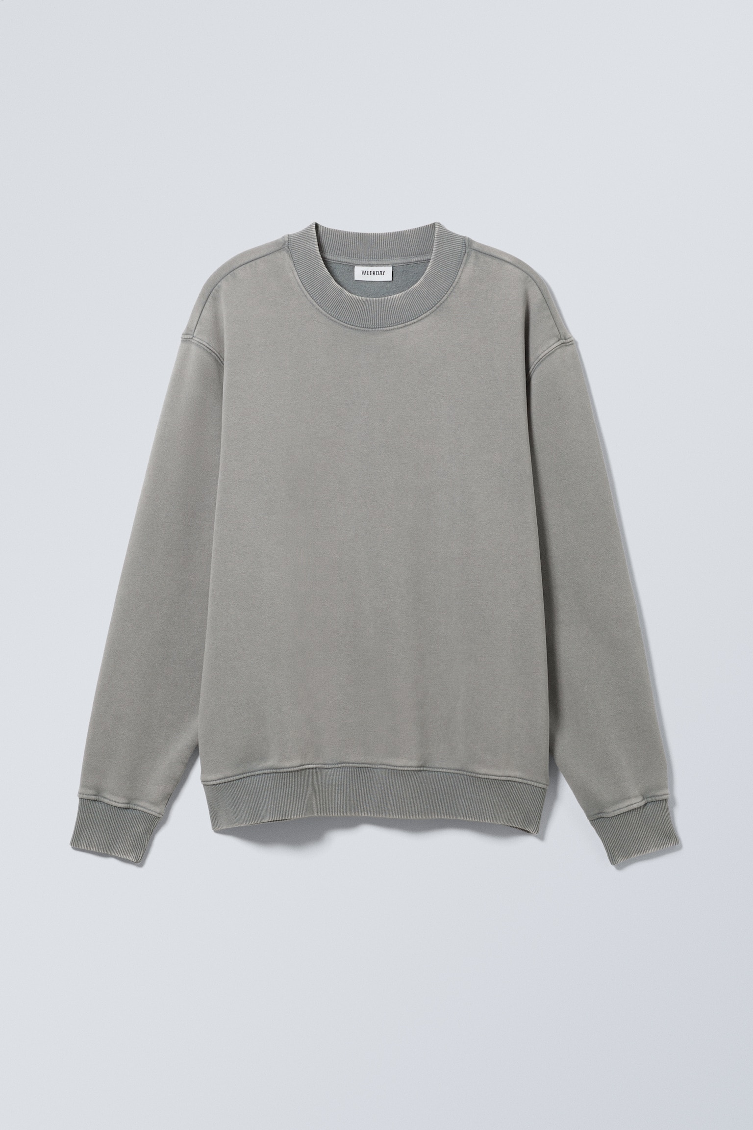 Relaxed Heavyweight Sweatshirt - Washed Dusty Grey/Dark Khaki Green/Black/Off-black/Dark Purple/Off Black - 2