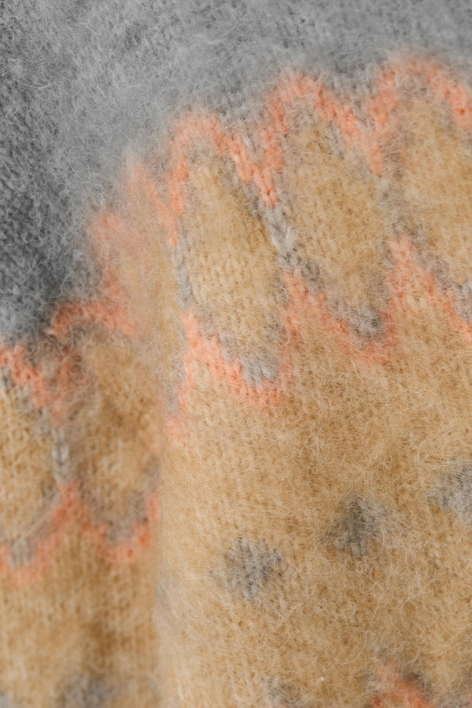 Flauschiger Strickpullover mit lockerer Passform - Beige/Grau/Staubgelb & Braun gestreift/Blau gestreift/Dunkelbraun/Fairisle in Weiß/Dunkelbeige - 4