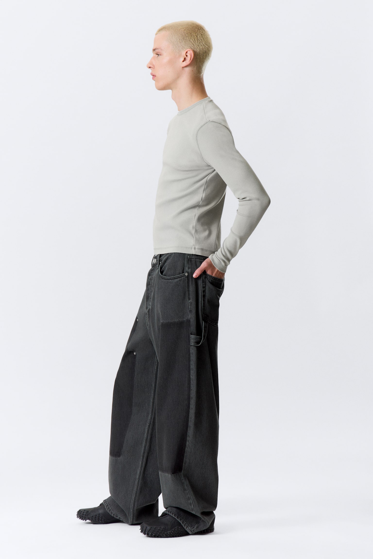 Astro Loose Baggy Leg Carpenter Jeans - Eulogy Black - Schwarz - 9