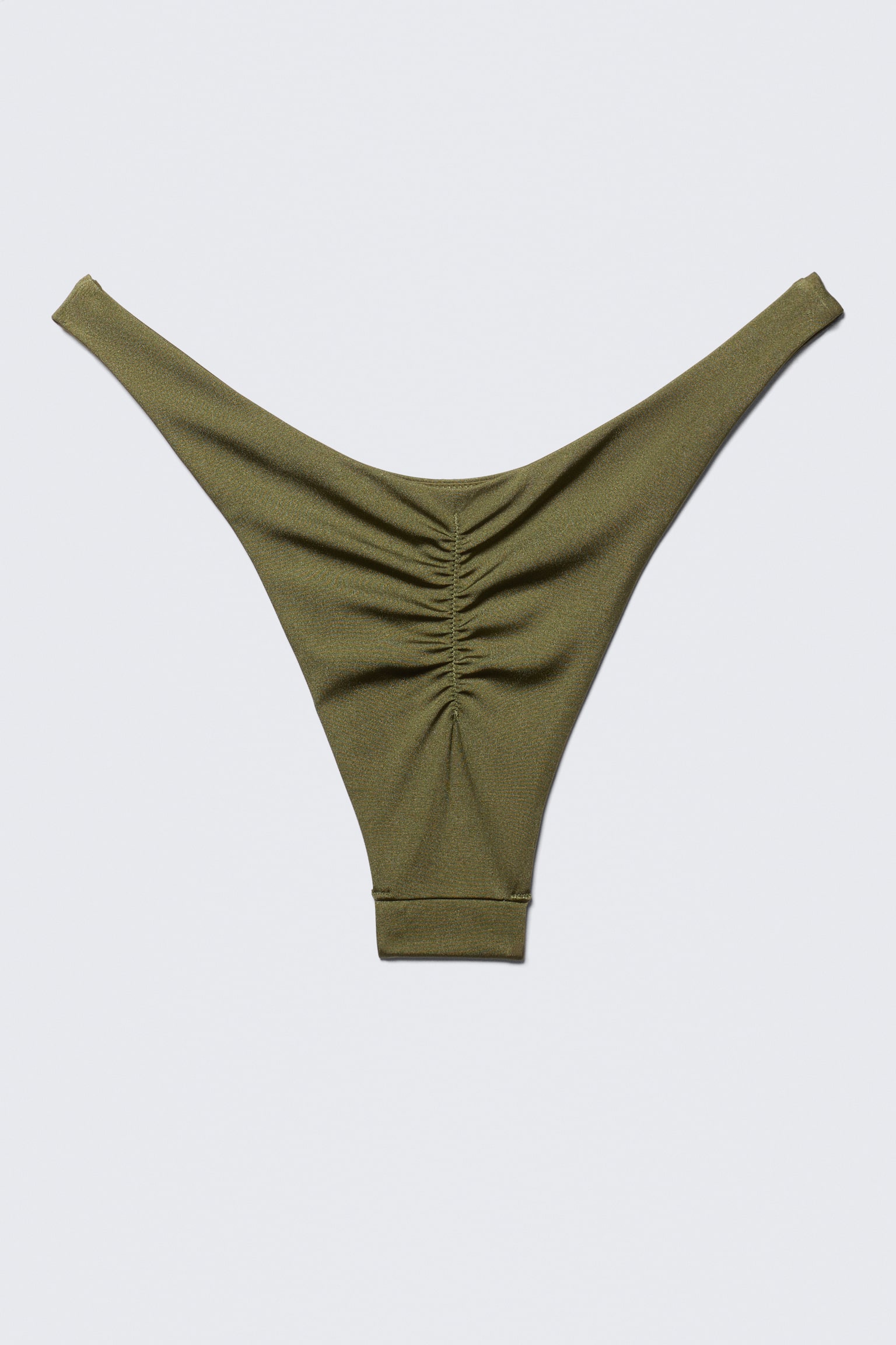 Slip bikini brasiliani a vita media - Verde scuro - 5