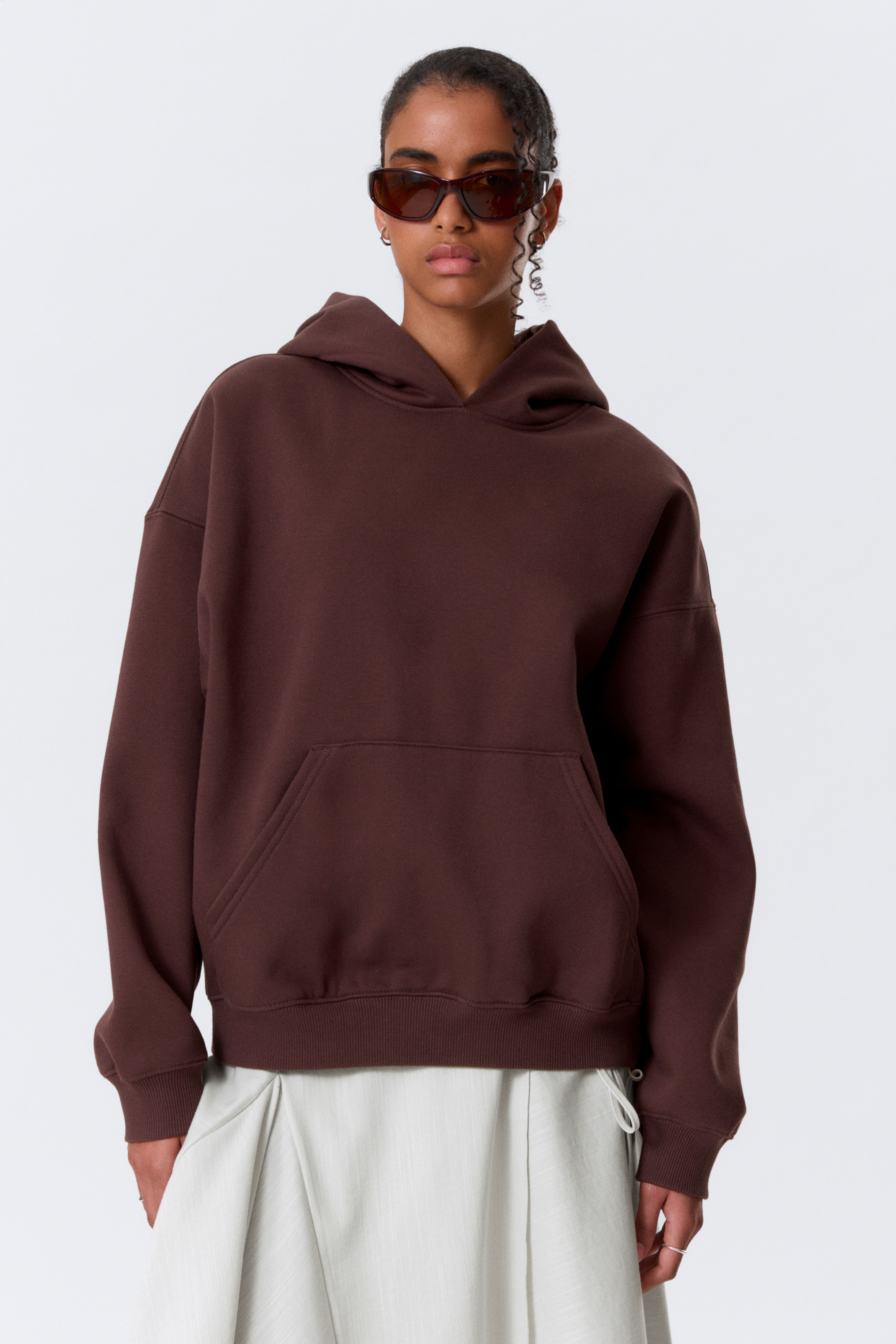 Oversized Heavyweight Hoodie - Σκούρο Κόκκινο/Σκούρο Καφέ/Black/Light Grey Melange/Σκούρο Μπλε