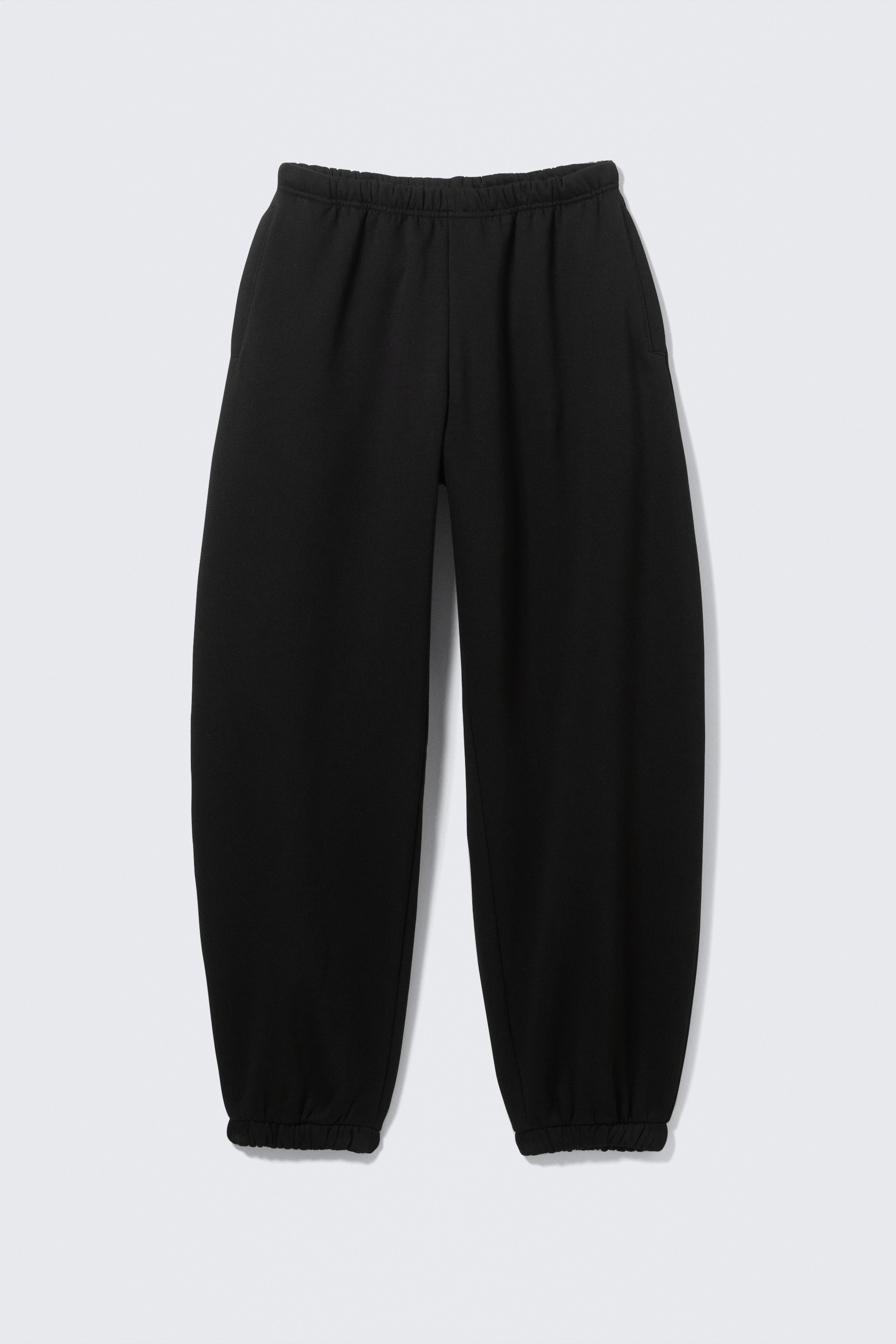 Lockere Sweatpants aus schwerem Baumwollfleece - Schwarz/Grau meliert/Verwaschenes Schwarz