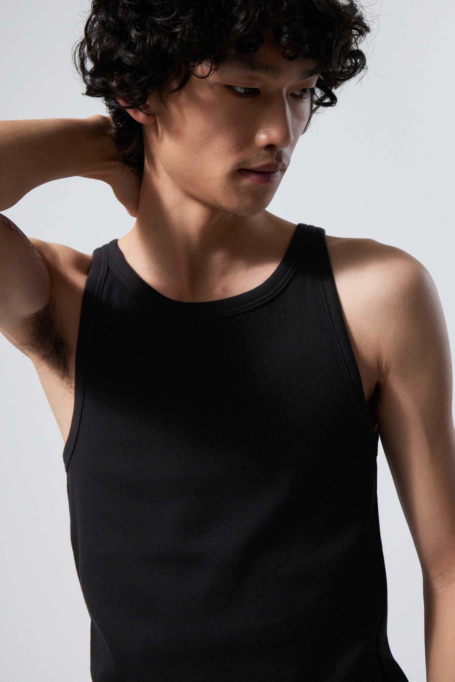 Matheus Rib Tank Top - Black/White - 3