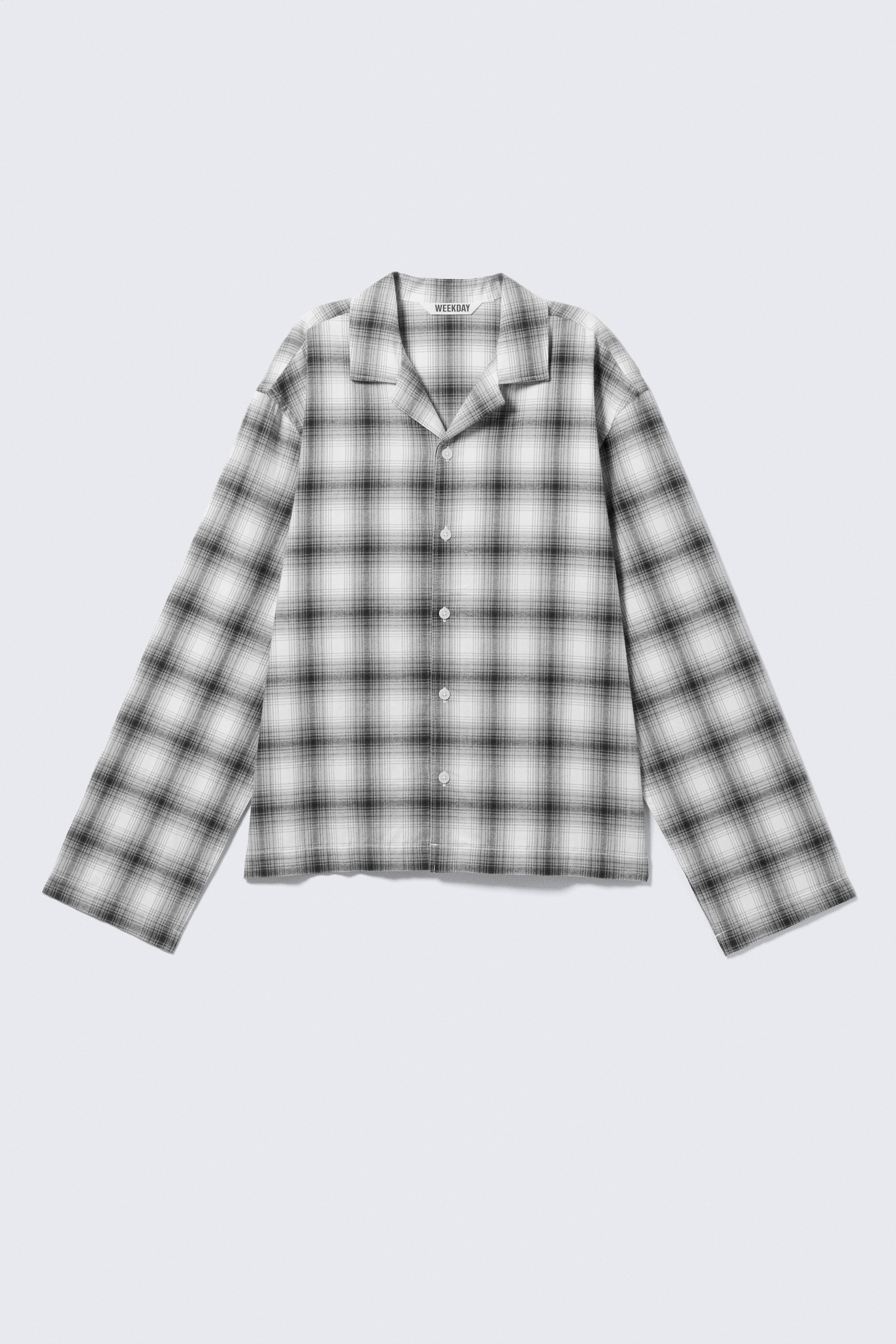 Camicia pigiama in flanella - Scacchi bianchi e neri/Marrone scuro a quadri