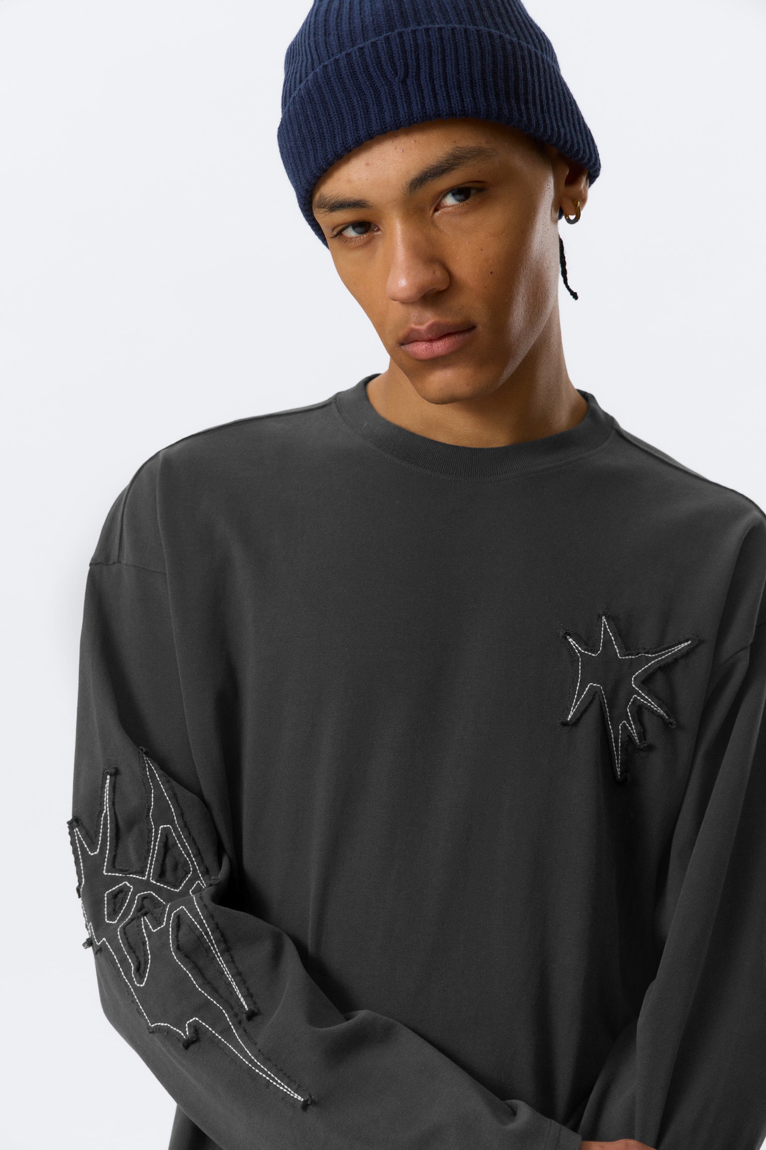 T-shirt Great boxy a maniche lunghe con grafica - Dark Grey - Tristar/Grigio scuro - Air Flame/Bianco - Skeleton Angel/Black - Midnight Nightmare/Bianco - Angry Panthers - 4