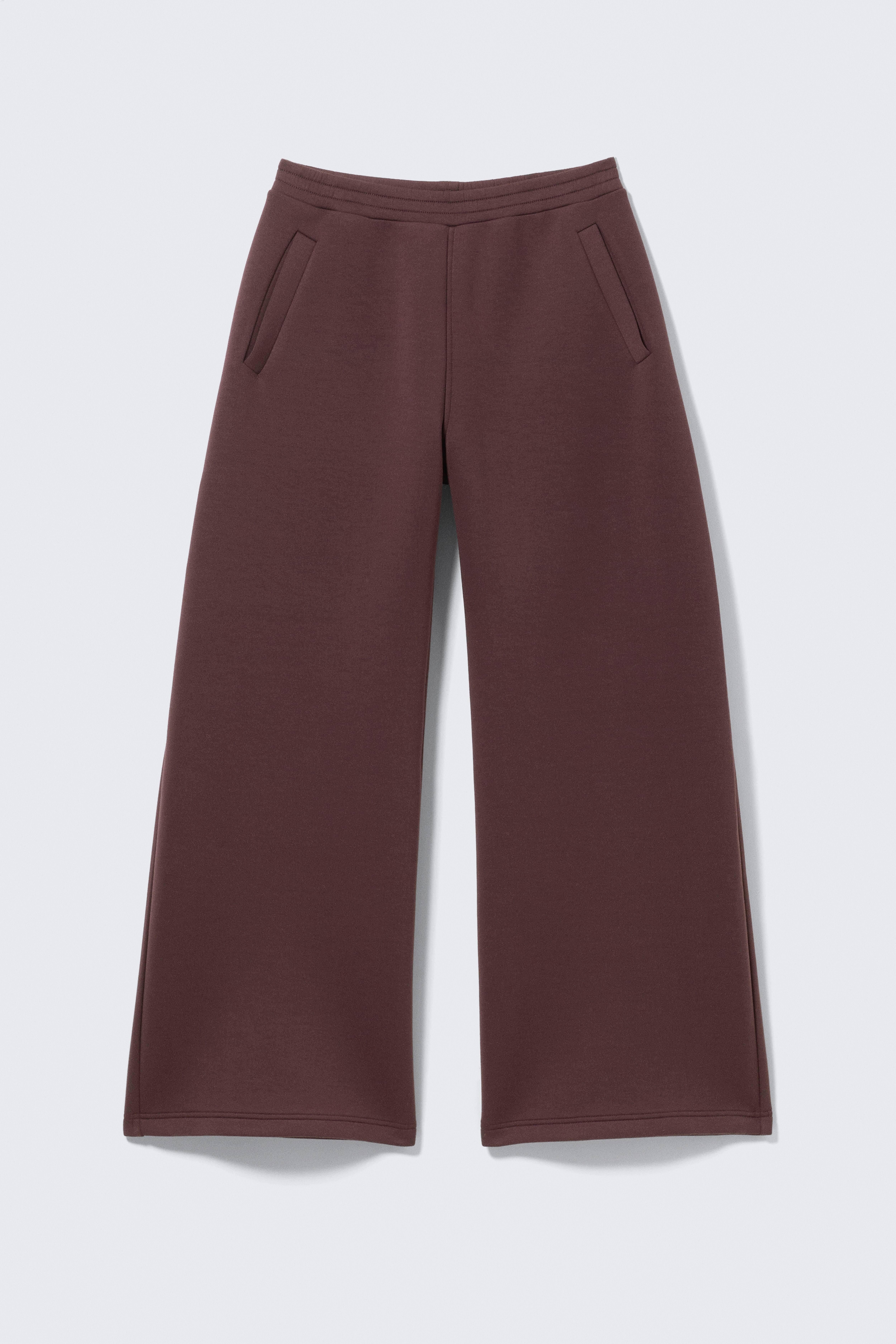Relaxed Barrel Leg Scuba Sweatpants - Burgundy/Grey Melange/Black/Grey Melange