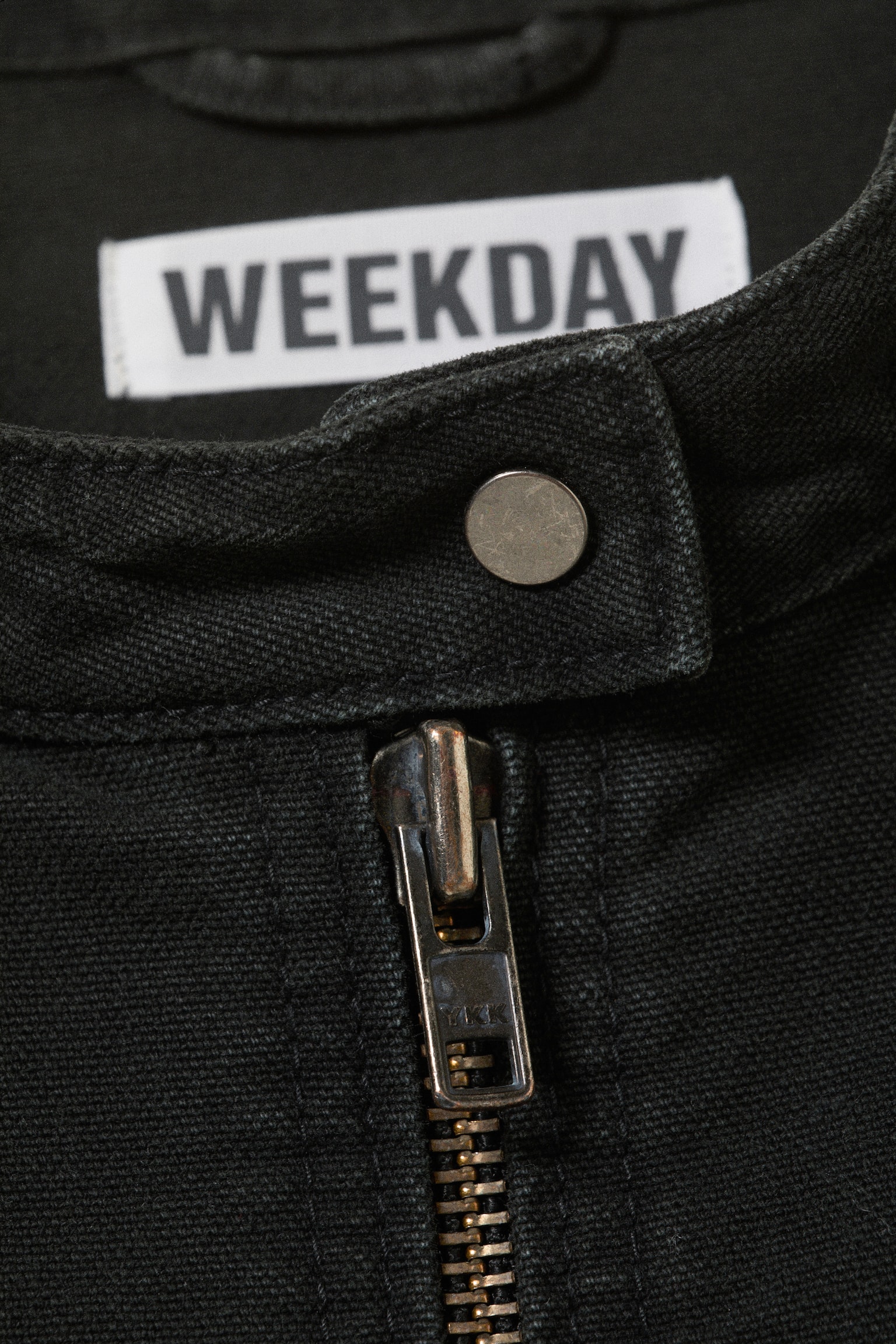 Oversize-Jacke aus gewaschenem Canvas - Schwarz/Grau - 6