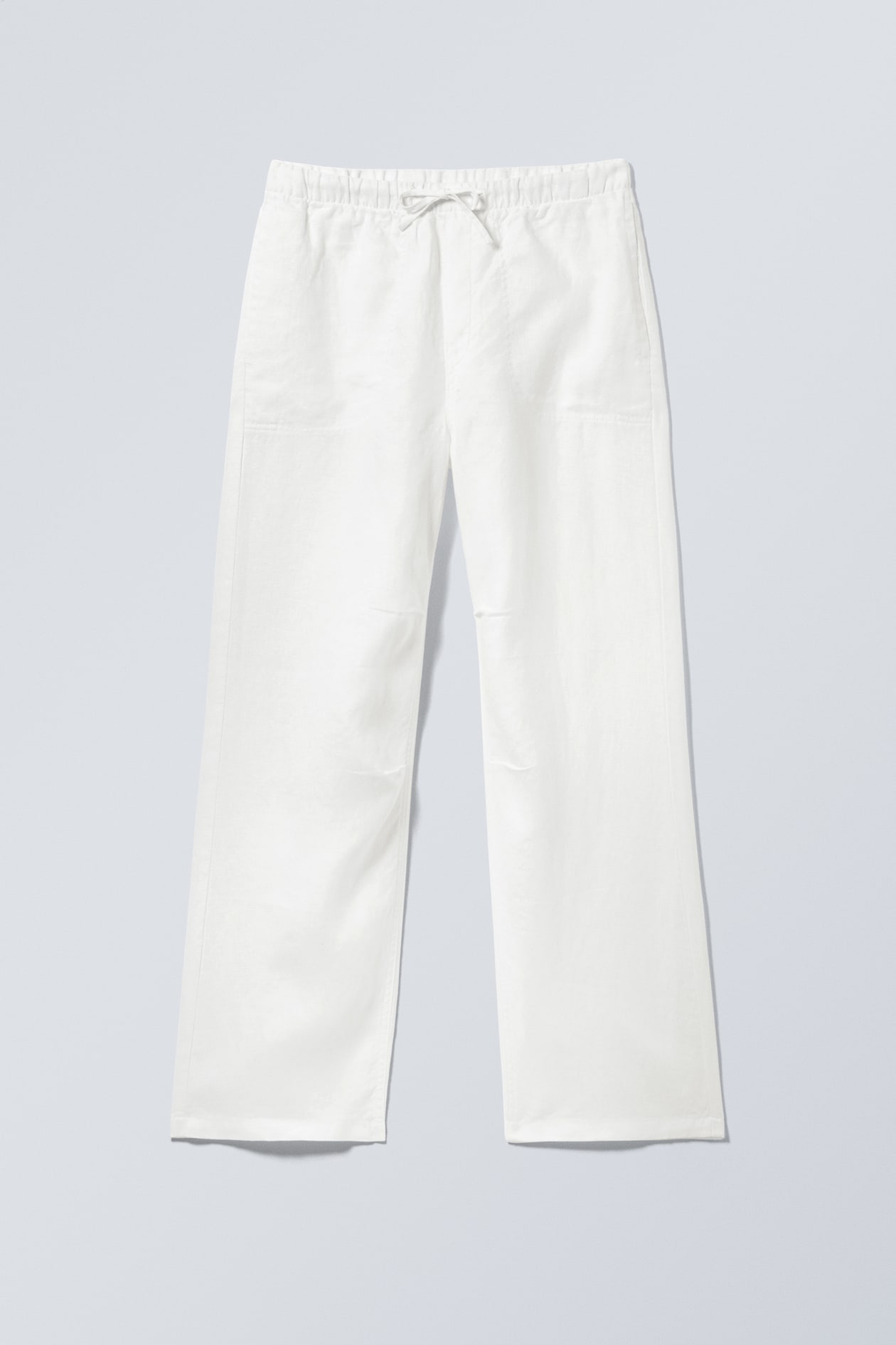 Lniane Spodnie Relaxed Dusty White ON H M PL lniane-spodnie-relaxed-dusty-white-on-h-m-pl