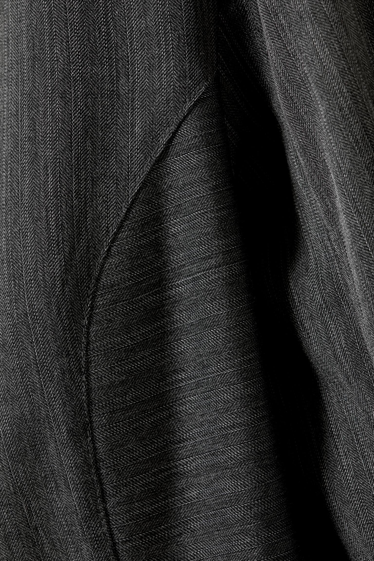 Camicia aderente con zip - Grigio scuro mélange a righe/Bianco - 4
