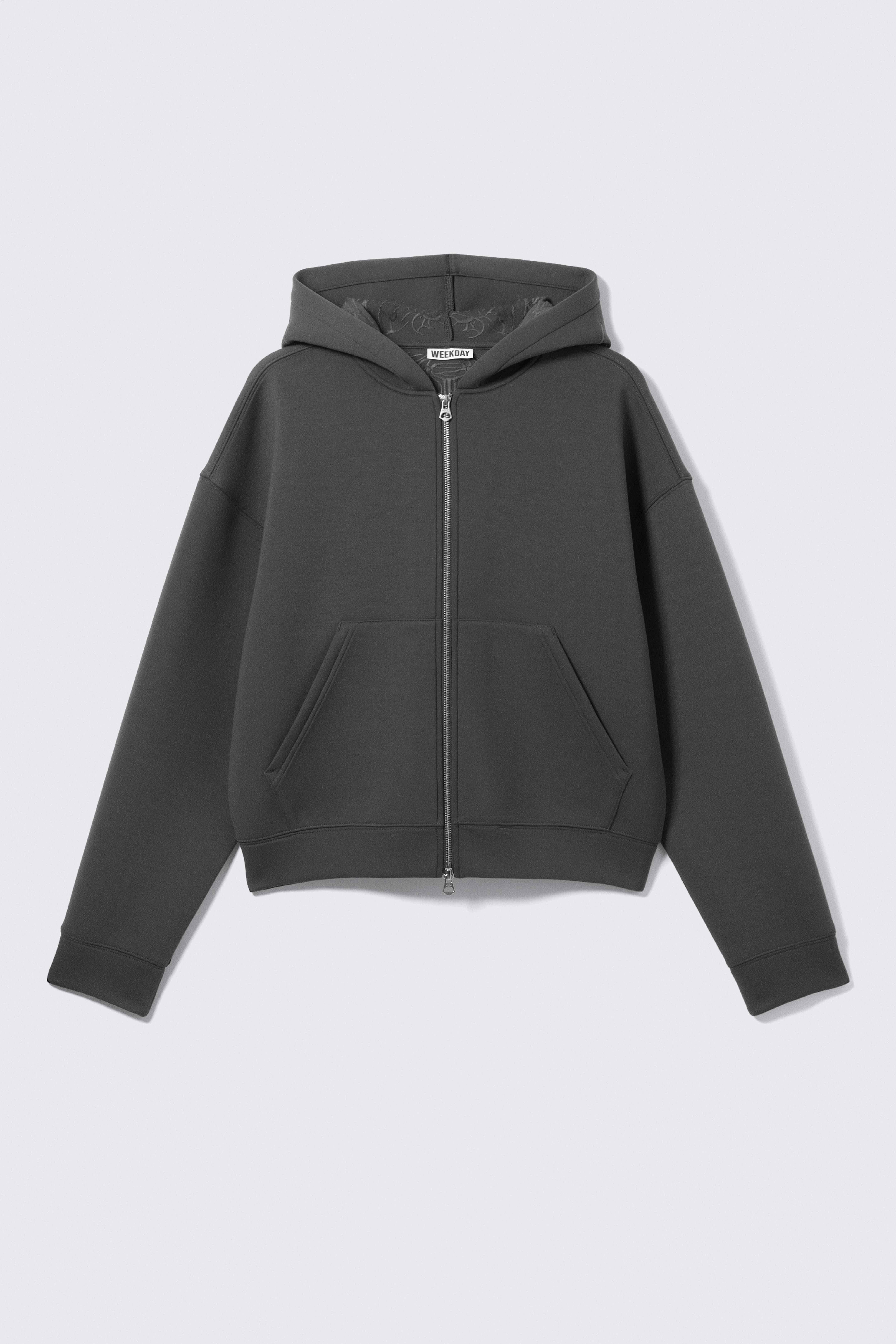 Simon Graphic Scuba Hoodie - Gris foncé - Brodé