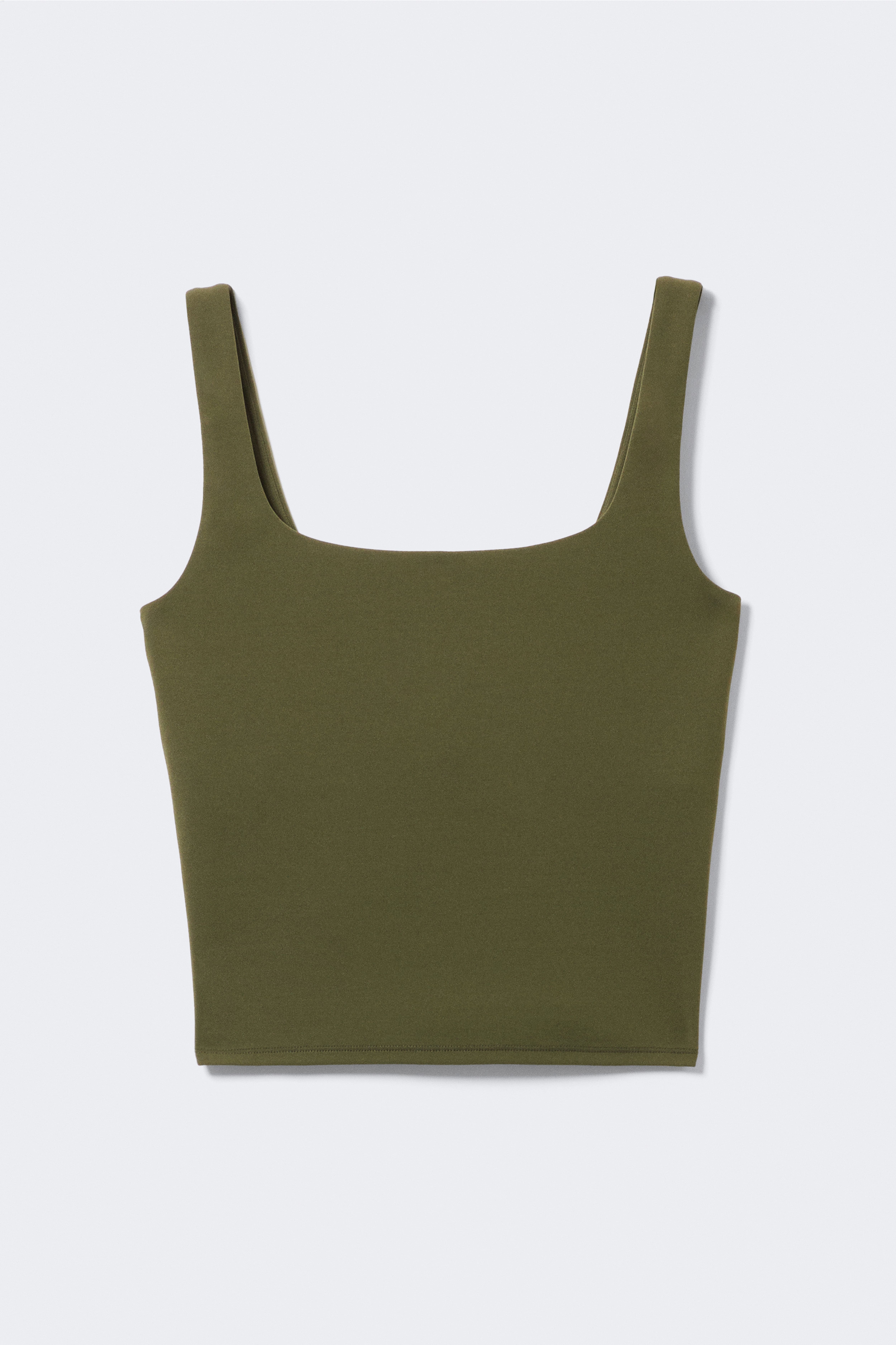 Cropped-Sporttop - Dunkles Khakigrün/Dunkelgrau/Schwarz/Helles Staubgrau/Dunkelbraun/Dunkelbraun