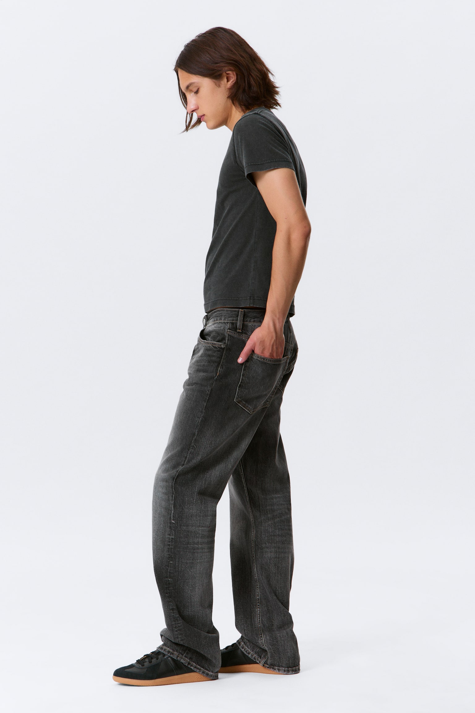 Meteor Low Rise Relaxed Straight Leg Jeans - Dusky Black - Black/Kimberley Blue - Medium Blue/Black Rinse - Black/Board Blue - Medium Blue - 3