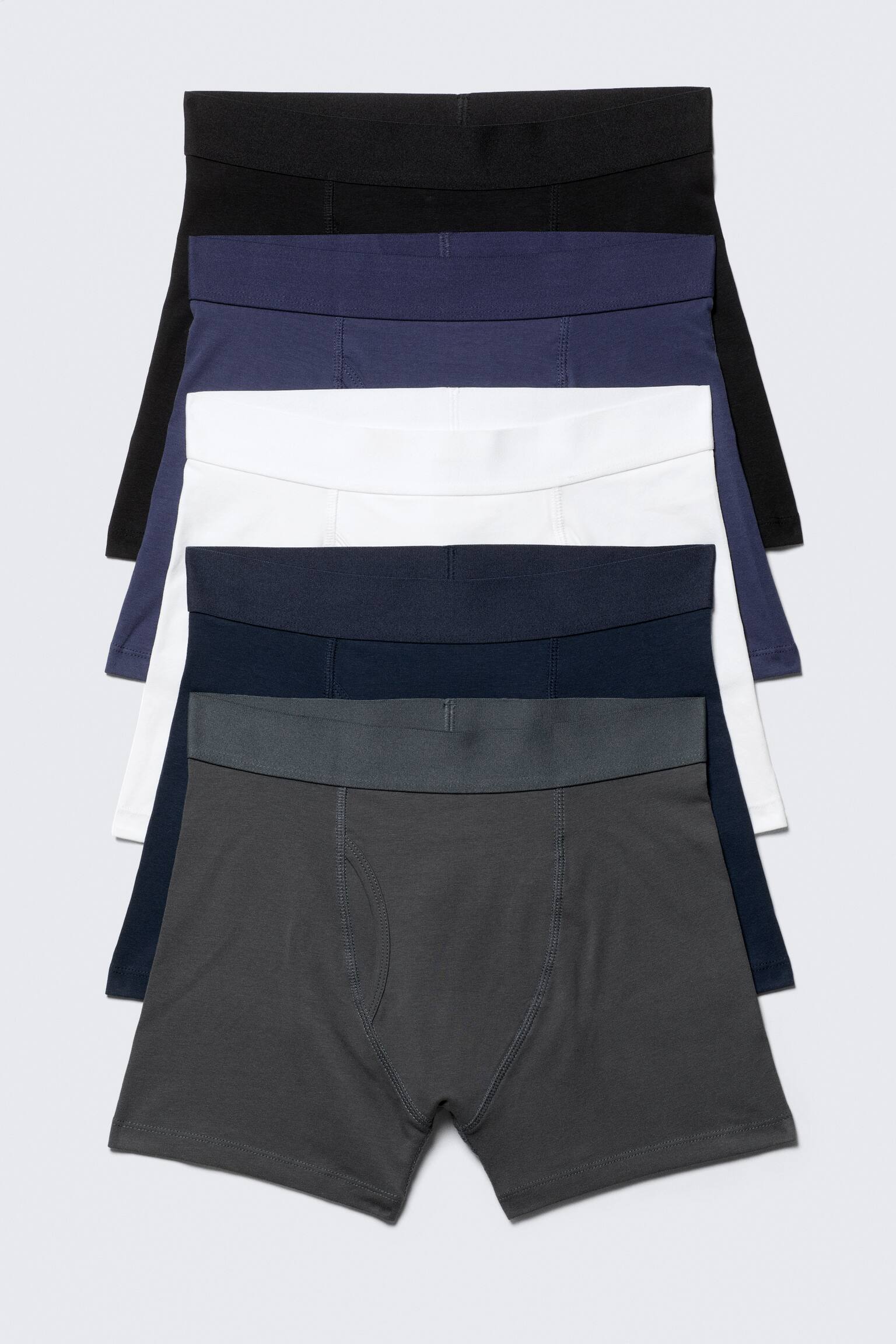 5-pack Boxer Briefs - Svart/Vit/Marinblå/Vit/Svart/Beige/Grön/Vit/Svart/Svart/Brun/Grön - 1