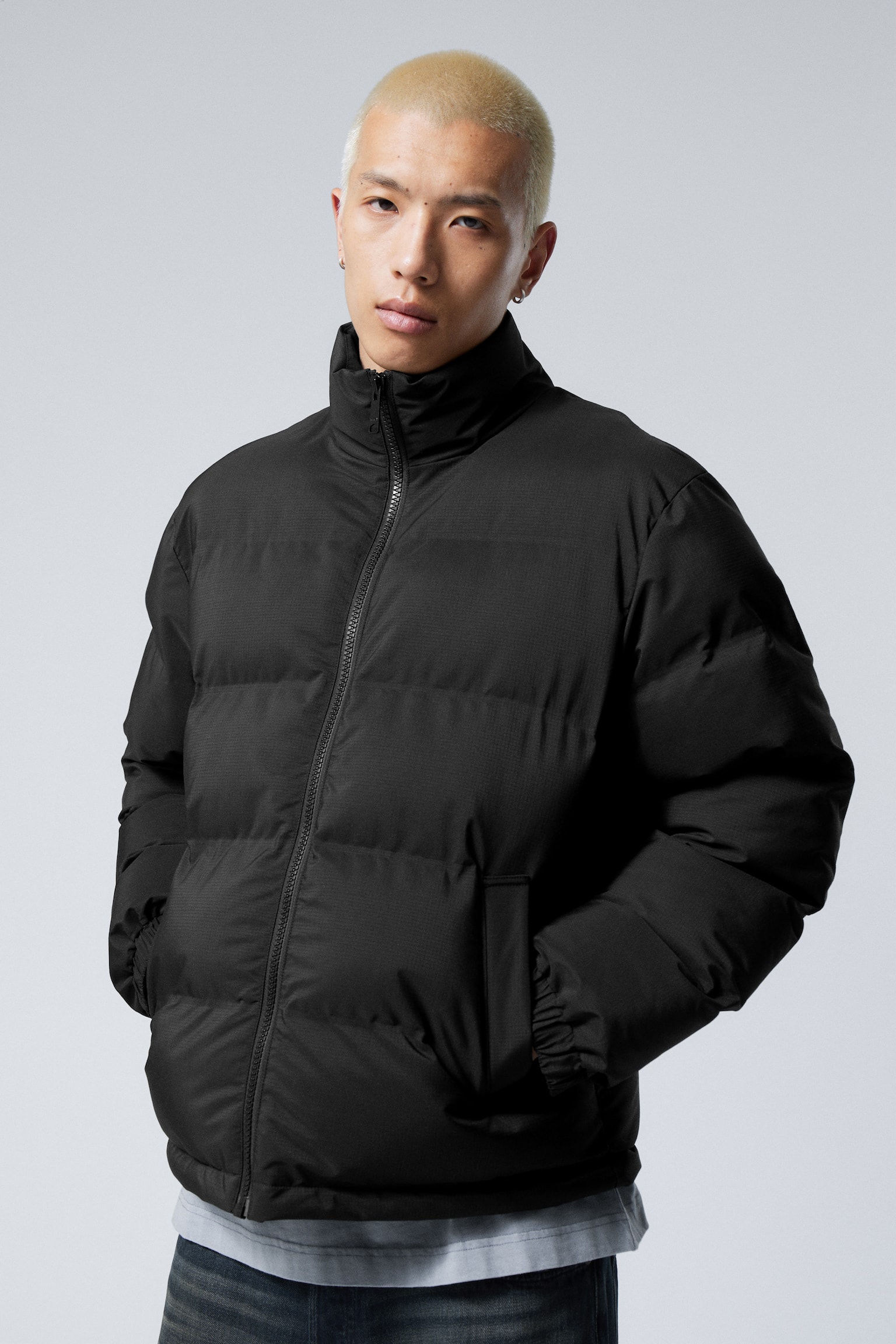 Cole Puffer Jacket - Black/Dark Mole/Light Dusty Grey - 5