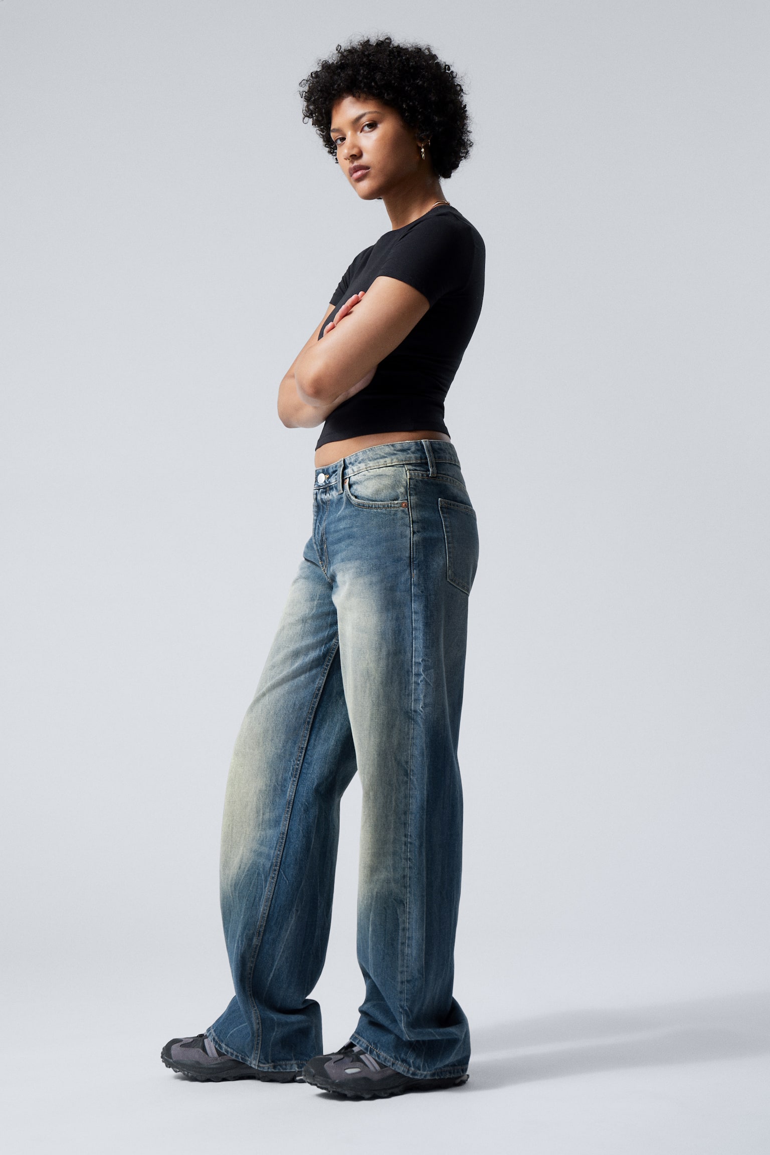 Ample Low Rise Loose Wide Leg Jeans - Gasoline Blue - Medium Blue/Canyon Grey - Medium Grey/Ice Blue - Light Blue/Blue Layer/Ink Black - Black/Ash Black - Black/Mine Blue - Medium Blue/Steel Blue - Medium Blue/Opulent Blue - Light Blue/Mine Grey - Dark Grey - 4