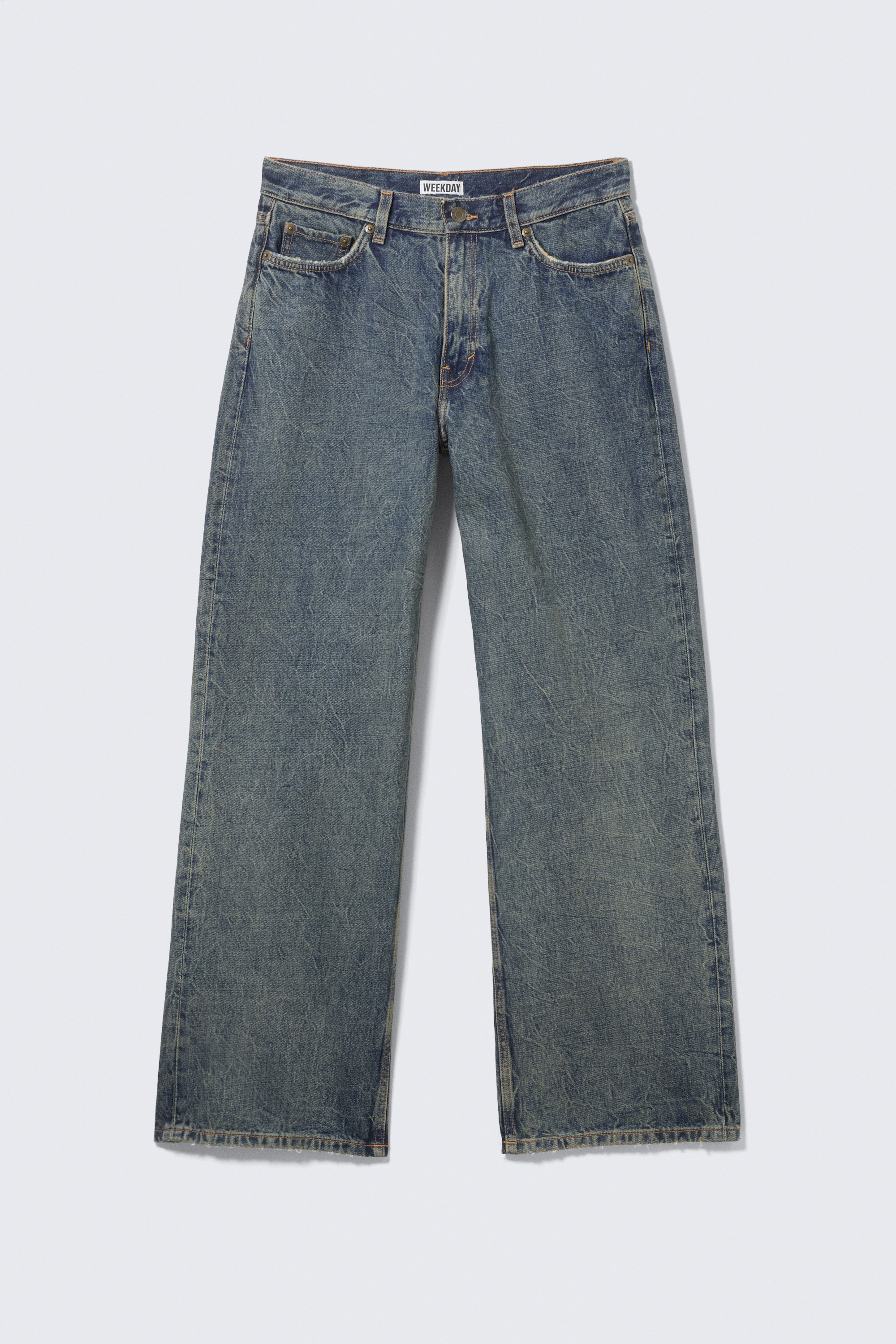 Dynasty Low Rise Loose Wide Leg Jeans - Tuscon Blue - Mittelblau