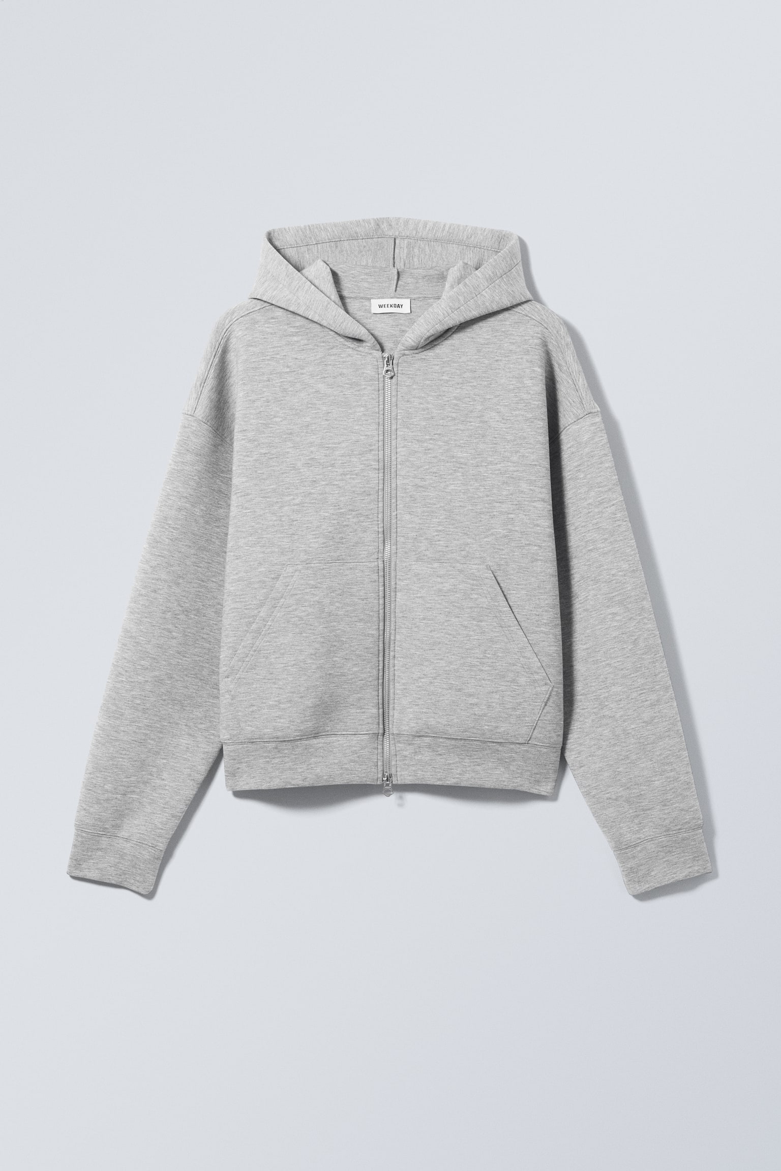 Simon Scuba Zip Hoodie - Grey Melange/Black - 2