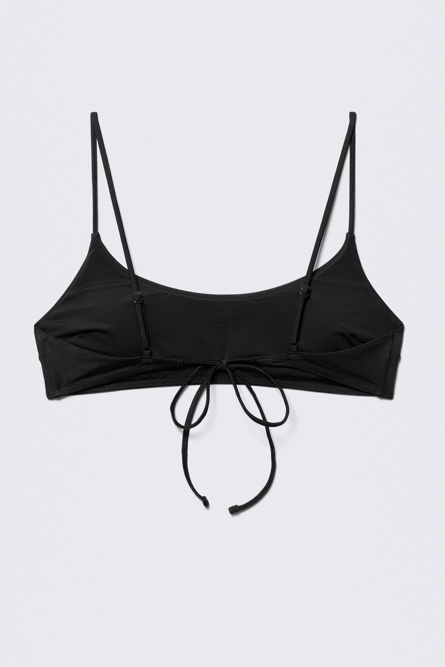 Padded tie bikinitop - Zwart/Donkerblauw - 4