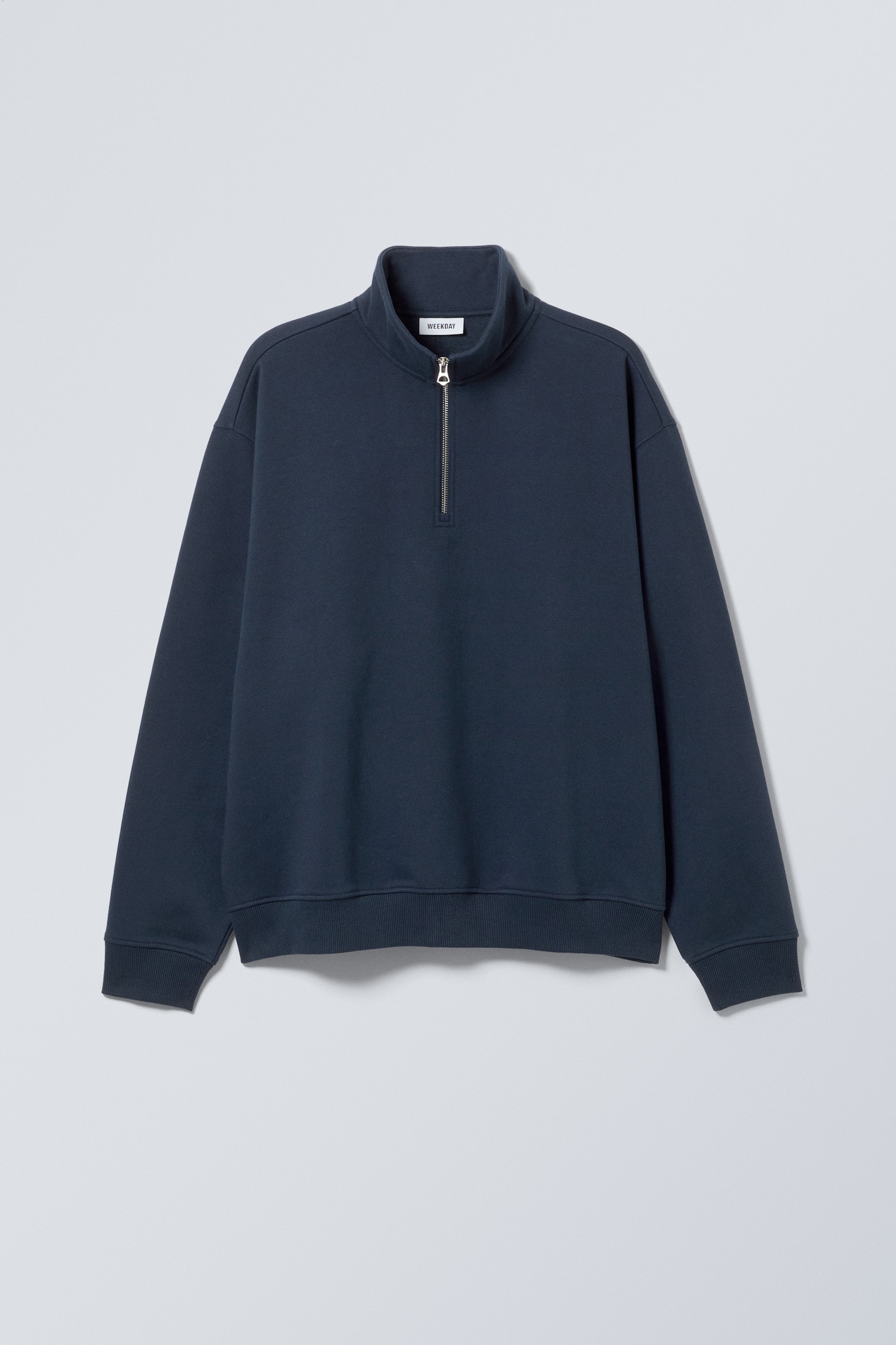 Relaxed Heavy Half Zip Sweater - Dark Blue/Light Grey/Dusty Grey/Black/Dark Brown/Dark Khaki Green - 2