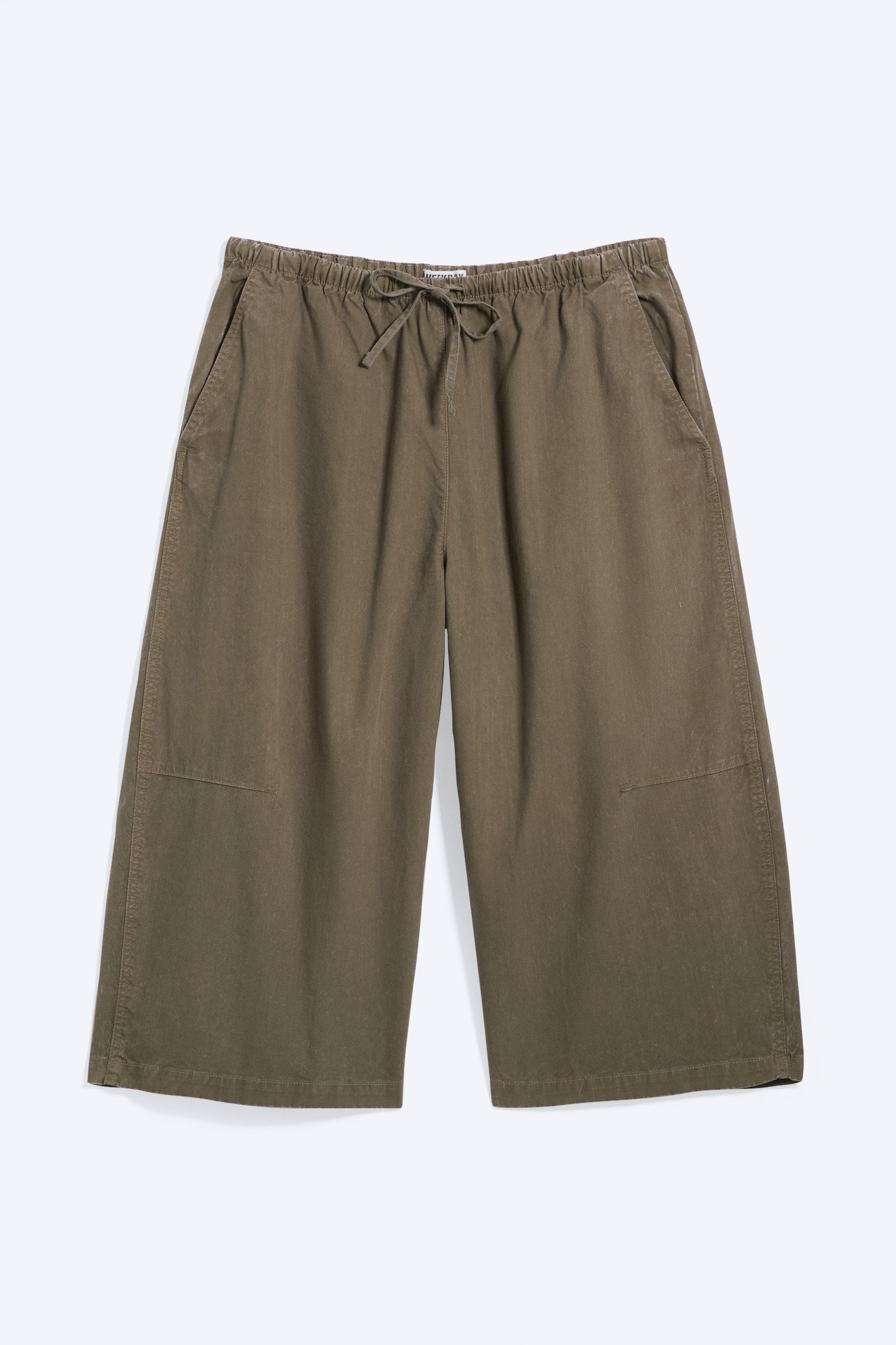 Low Rise Loose Cropped Trousers - Dark Mole/Dark Grey