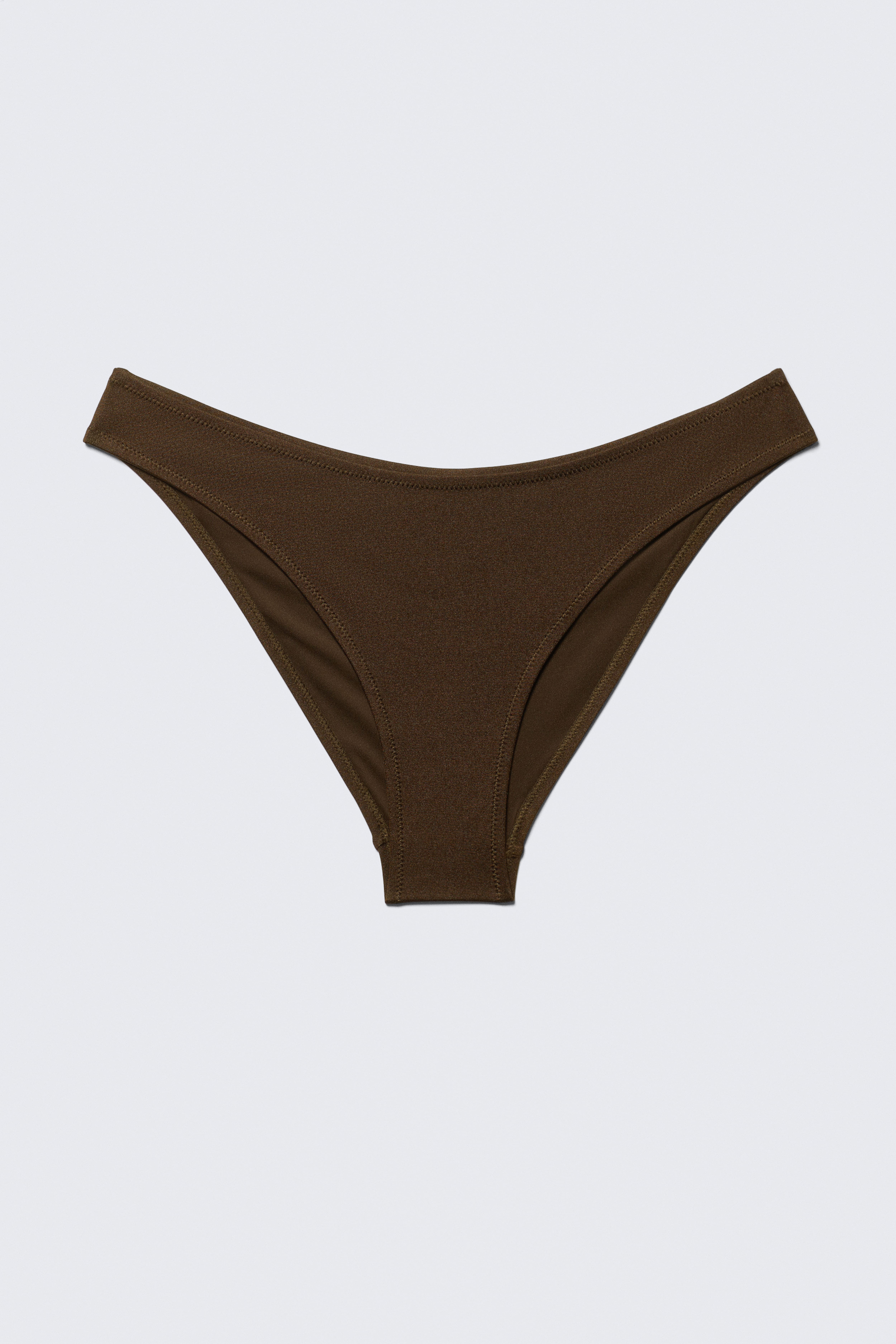 Bikinibroekje met ronde tailleband - Donkerbruin/Donkerbruin/Donkerblauw