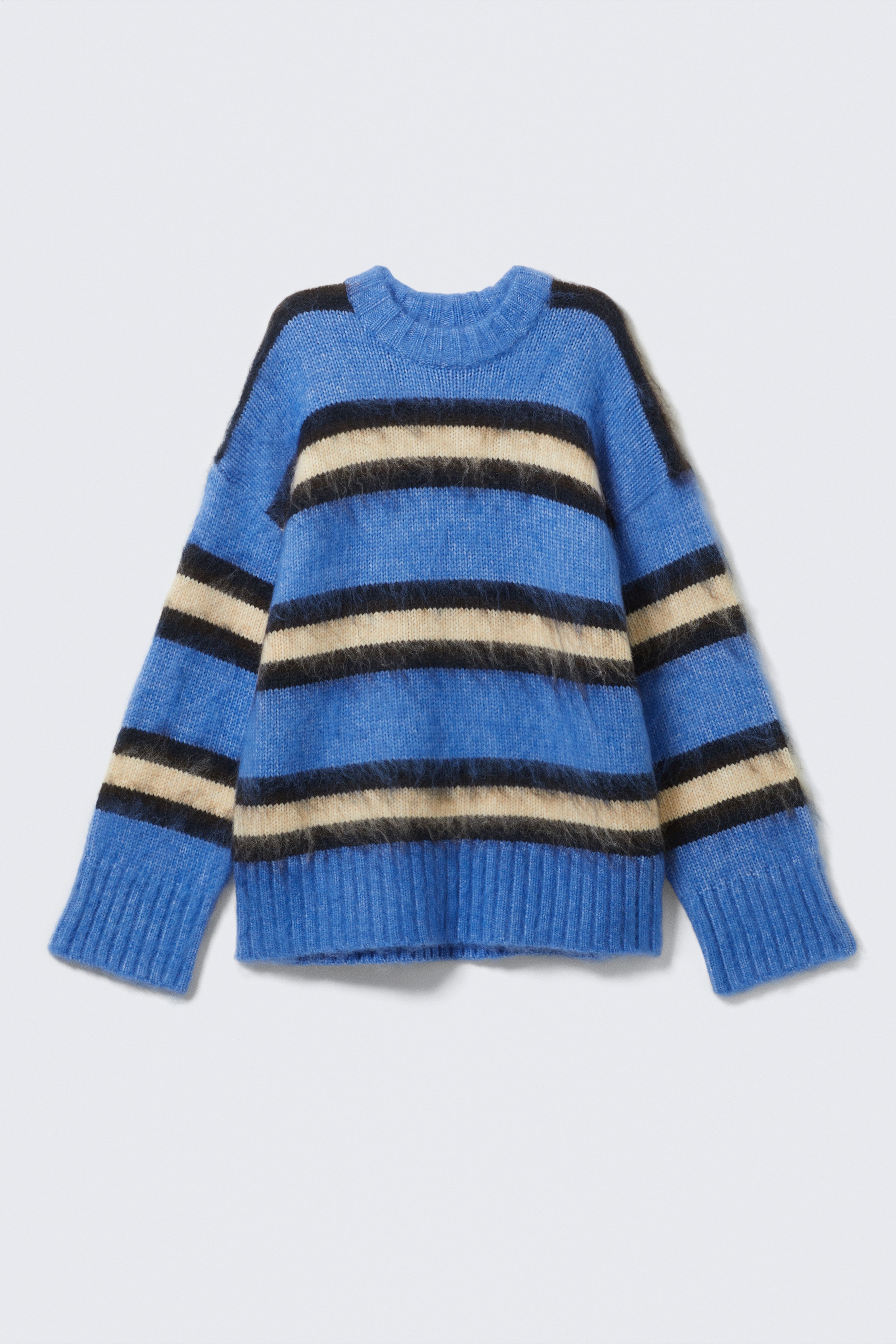 Pullover in misto mohair - Blu a righe/Dusty Yellow & Brown Stripes/Beige/Grey Fairisle/Bianco/beige scuro/Marrone scuro