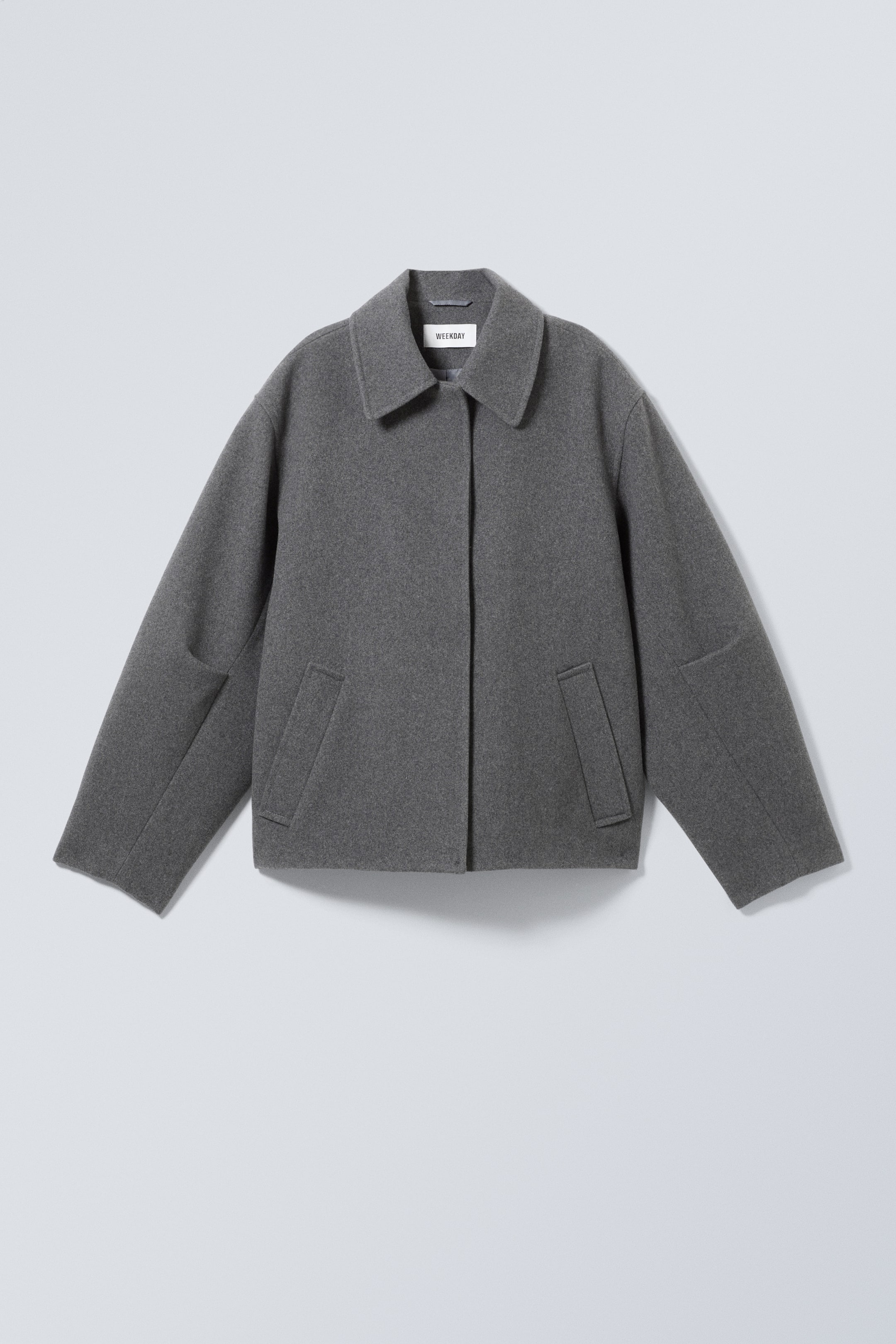 Tana Wool Blend Jacket - Long sleeve - Regular length - Dark Grey ...