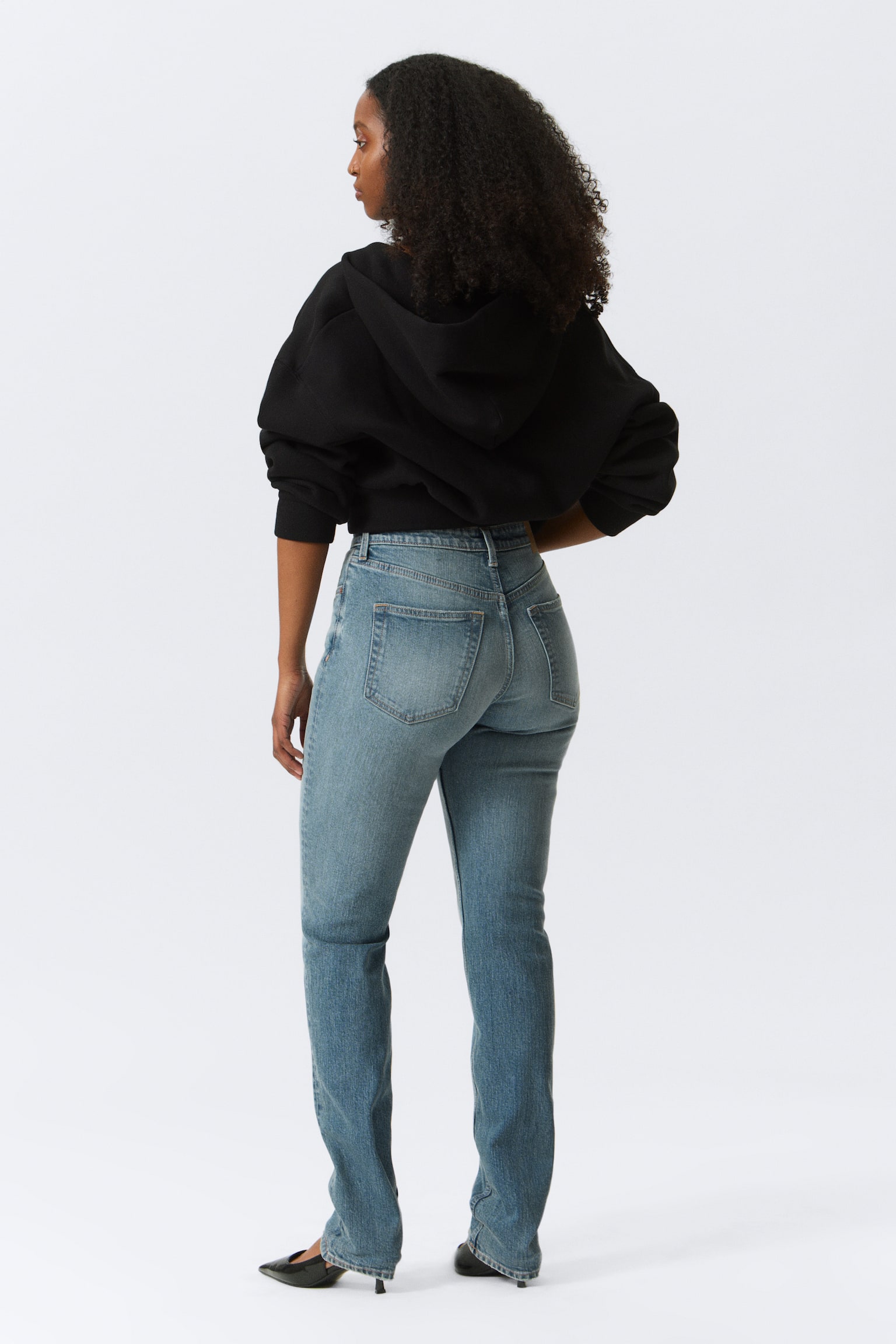 Vega Curve High Waisted Slim Leg Jeans - Blue Horses - Mittelblau/Blue Hymn - Mittelblau - 4