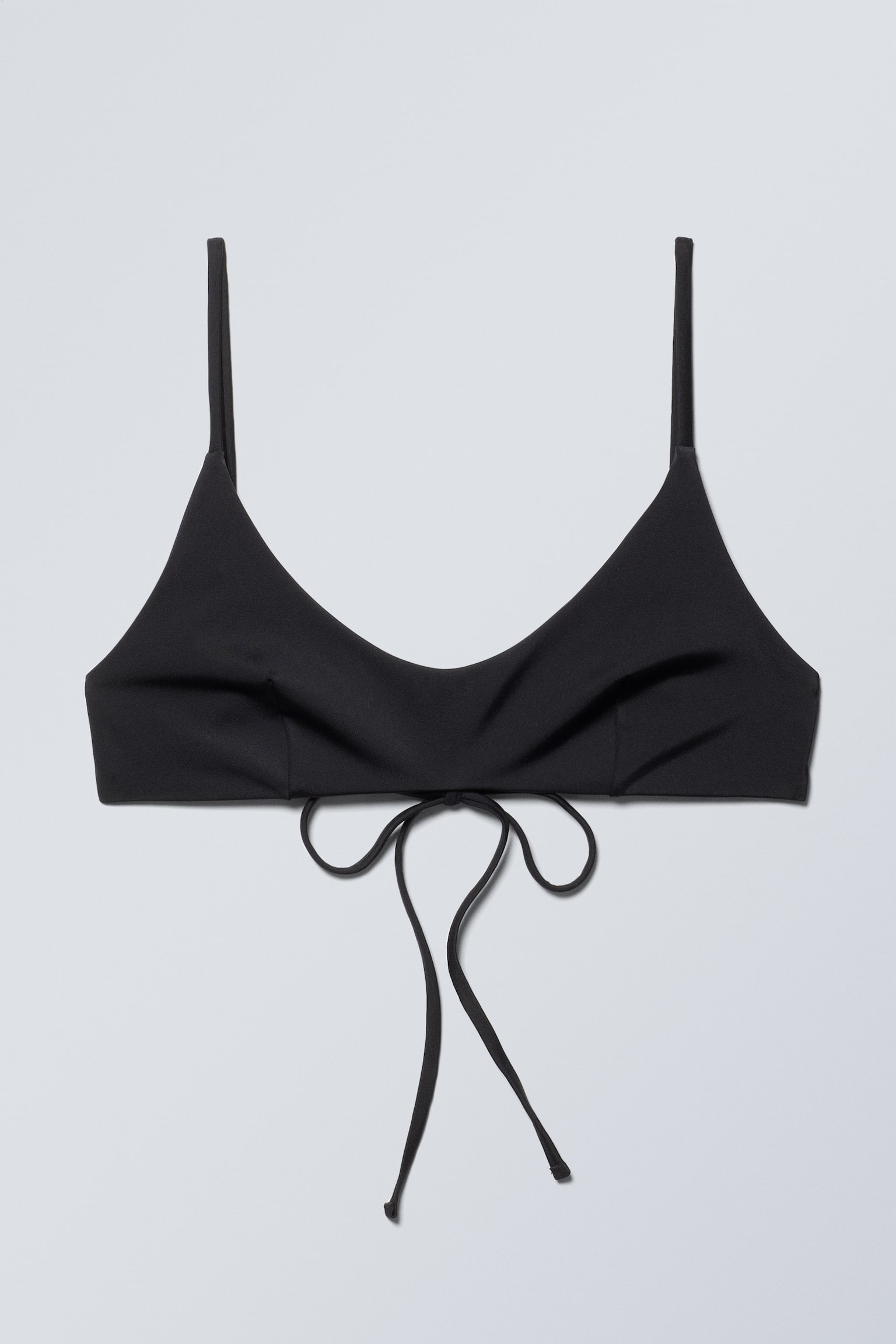 Strappy Bikini Top - Black - 1