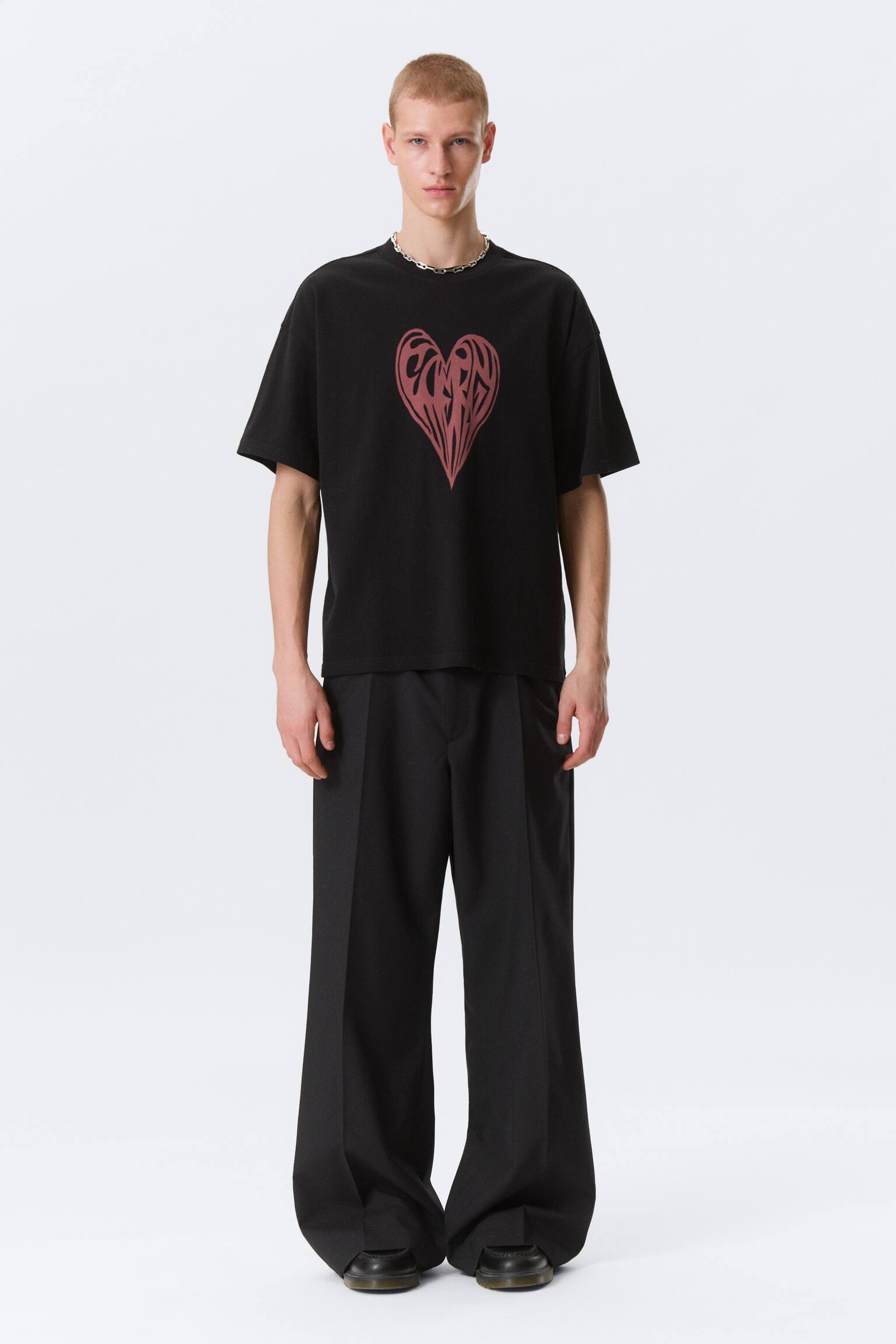 T-shirt Great boxy con stampa grafica - Nero - Heart of Energy/Nero - Heartbeat/Bianco - Robo Silver Face/Bianco - Dreams/Nero - Midnight/Bright Blue - Four Man Gang - 1