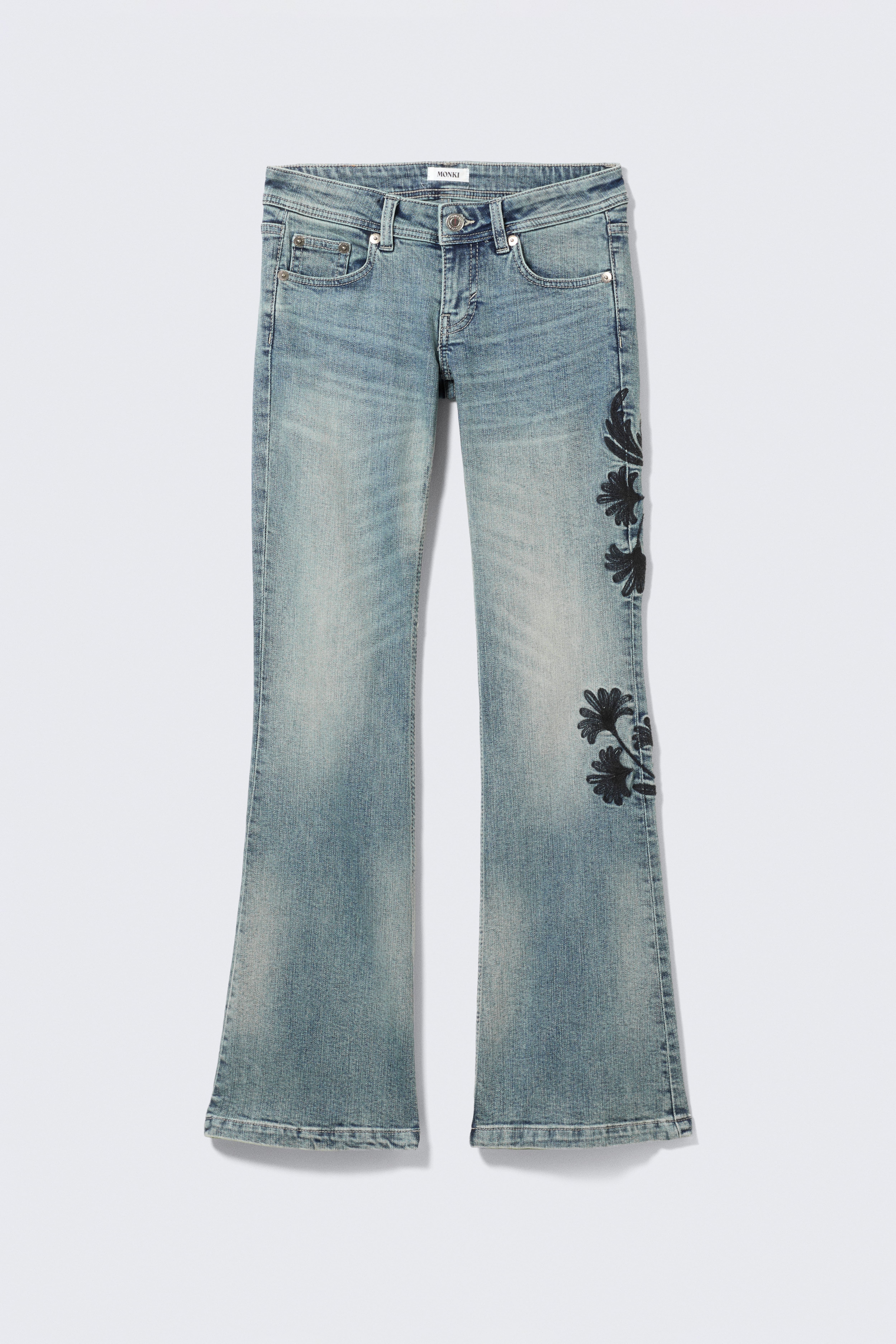 Low-Waist-Jeans mit Bootcut - Perseus Blue - Mittelblau