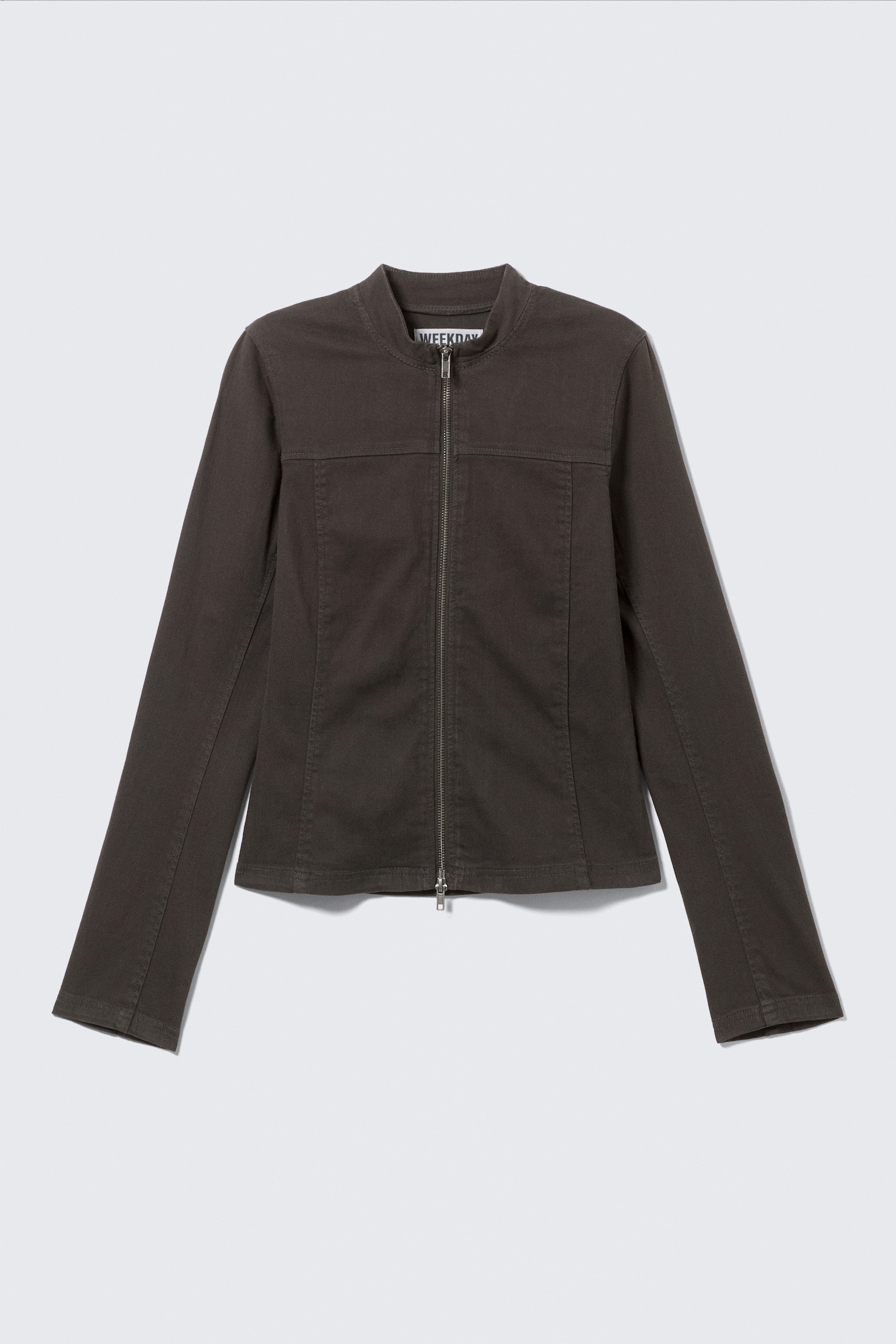 Giacca GENEVIEVE SLIM in cotone con cerniera - Grigio scuro/Grigio scuro - 2